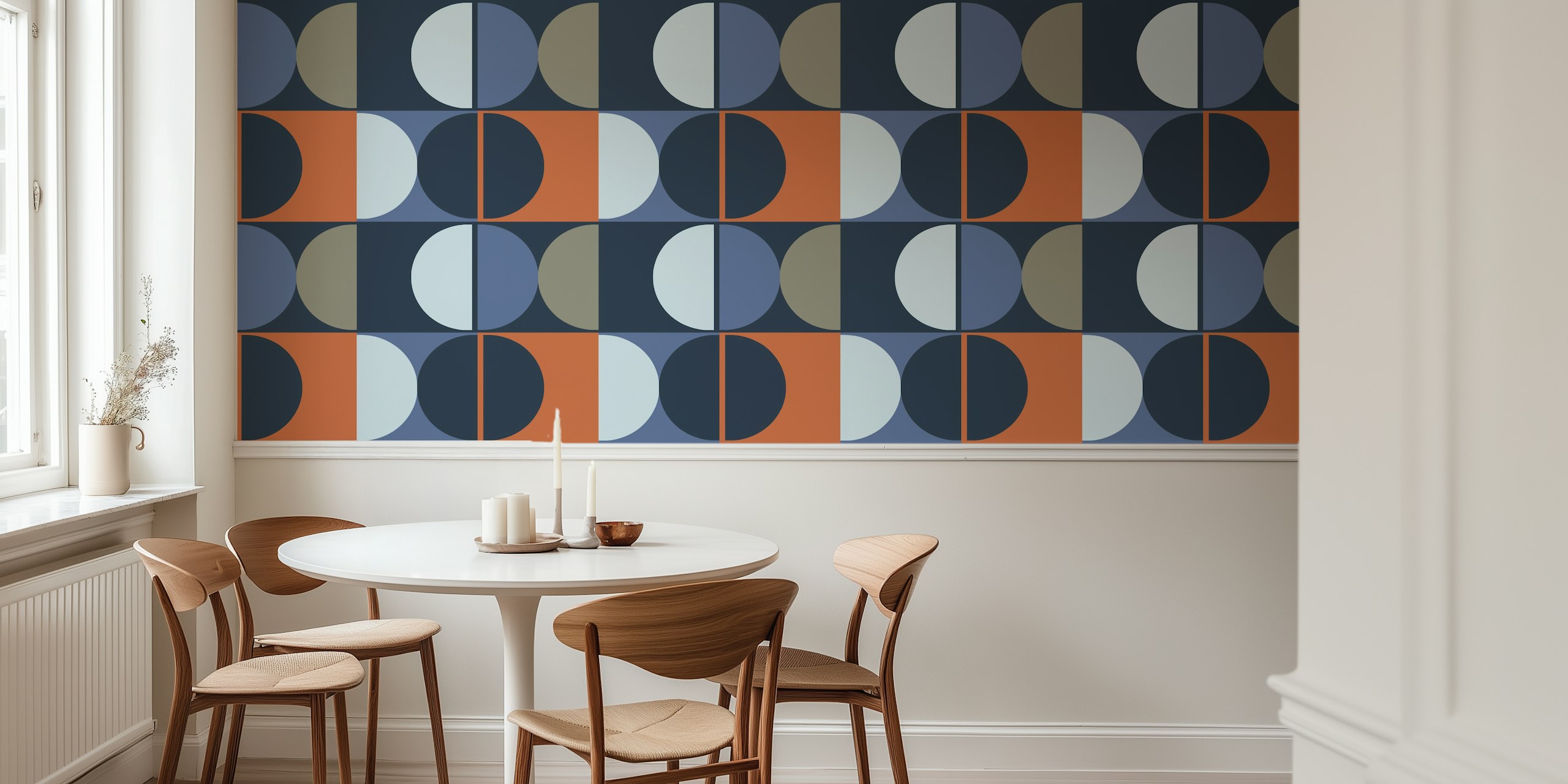 Play - Blue Nova design per carta da parati in una stanza