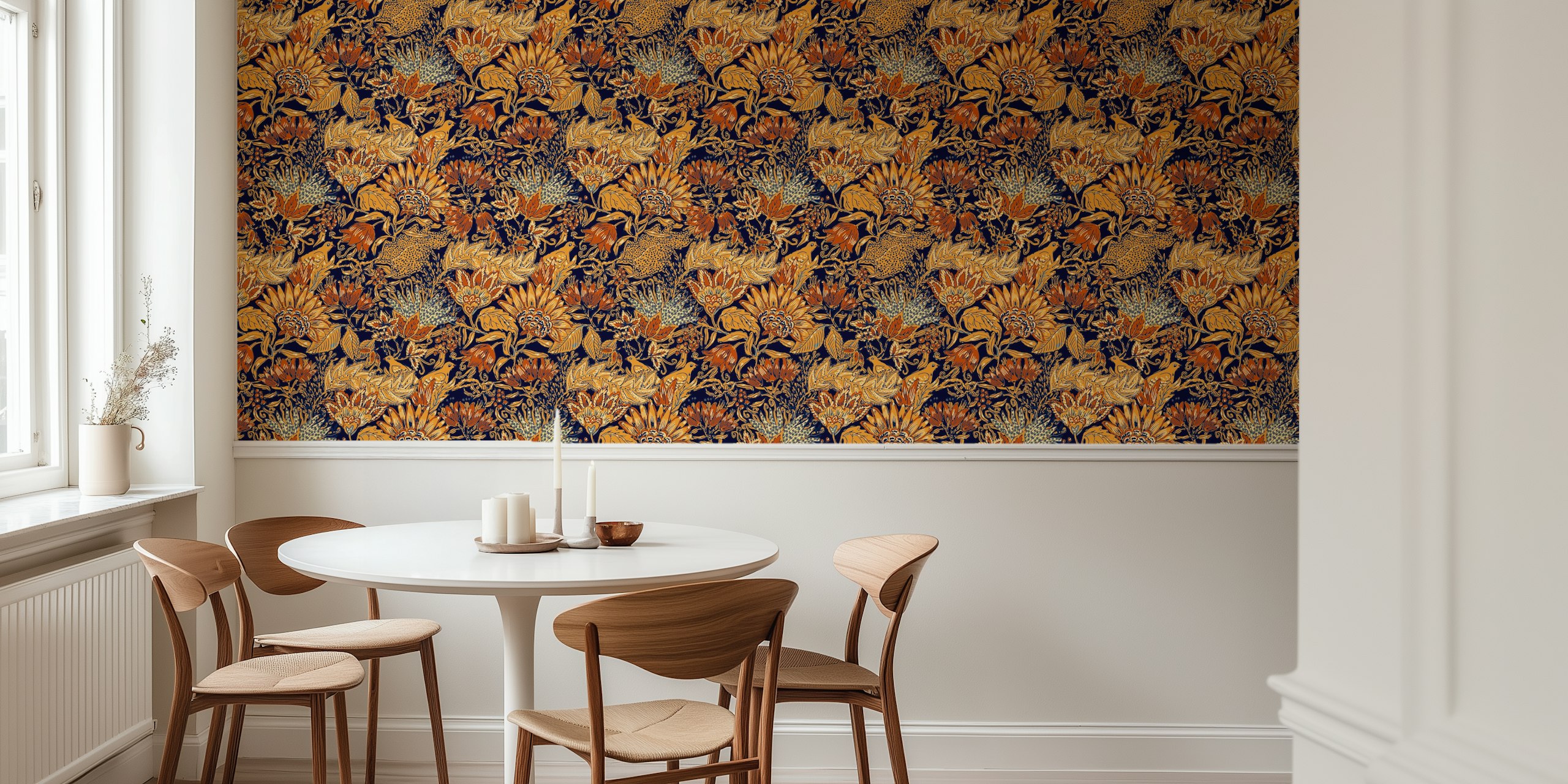 Design della carta da parati Oriental paradise in una stanza