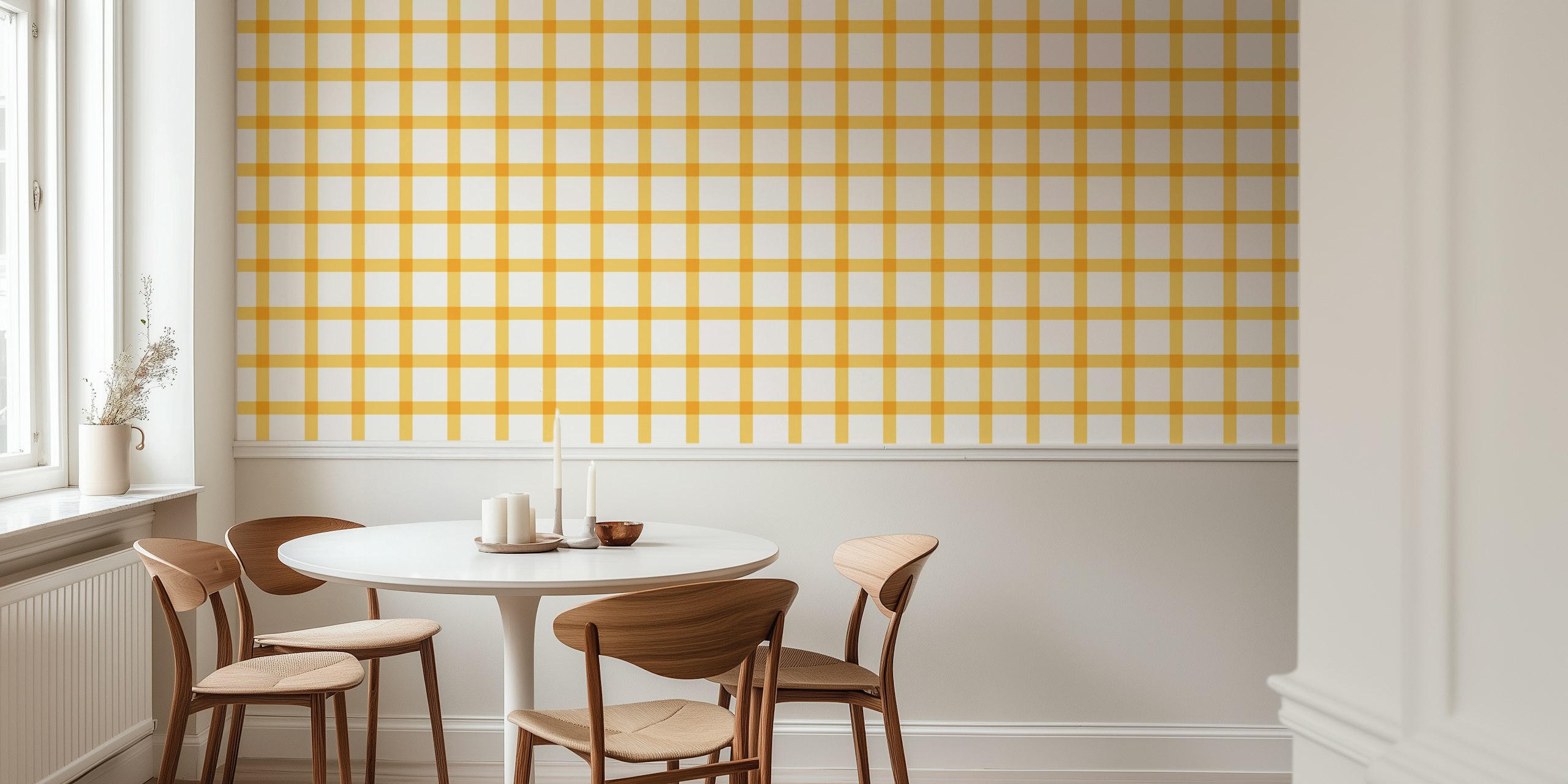 Tapeta Picnic Yellow Pattern u sobi