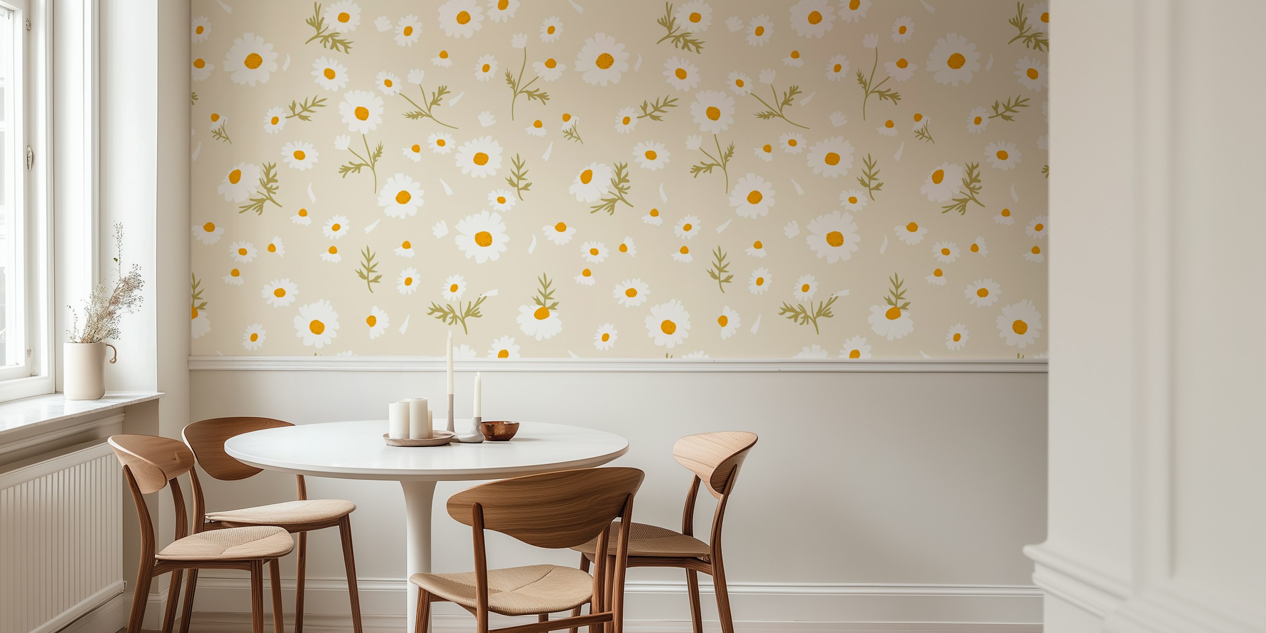 Daisy field - sand tapeta w pokoju