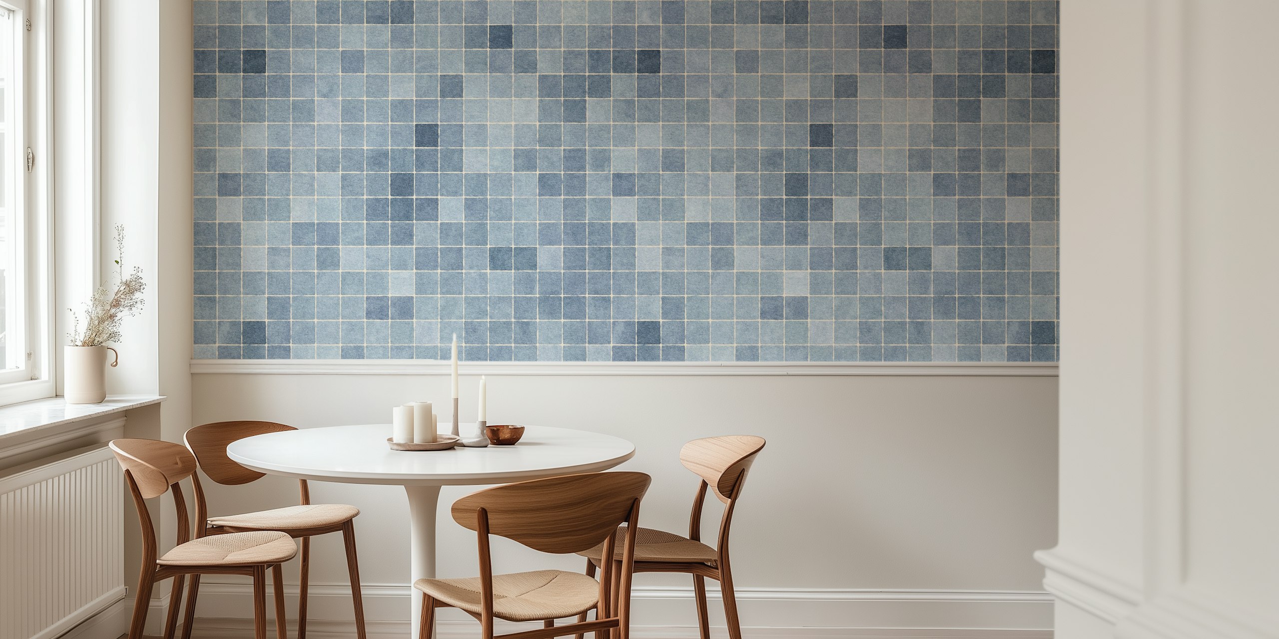 Mosaic - 002 - Stone wallpaper design in a room