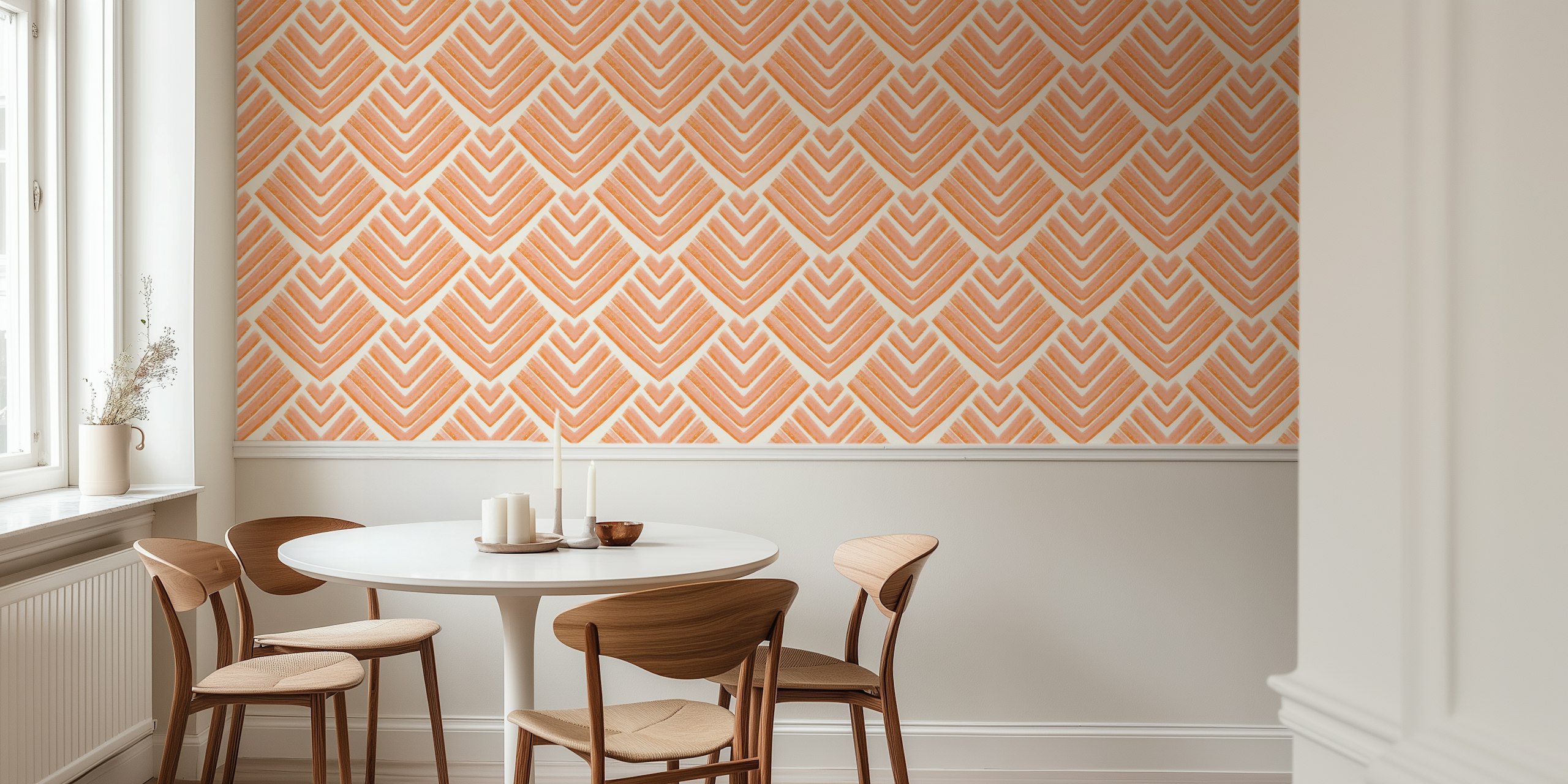 Boho Modern Shells wallpaper in a room setting