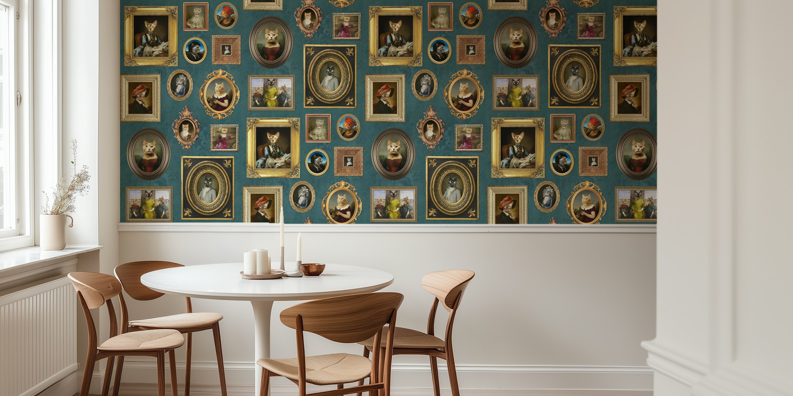 Cat Lovers Portrait Collection wallpaper in a room
