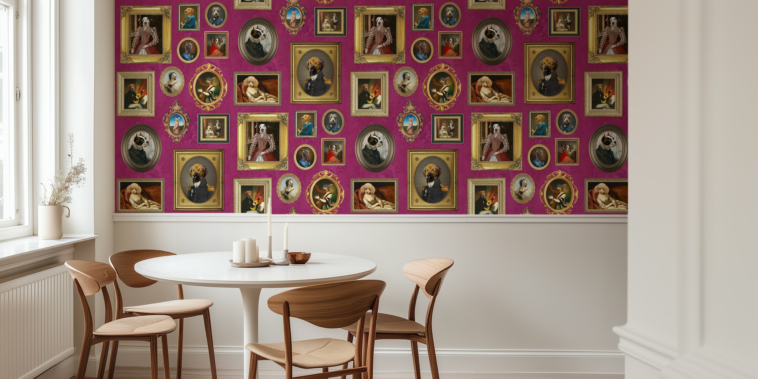 Dog Lovers Portrait Collection in fuchsia