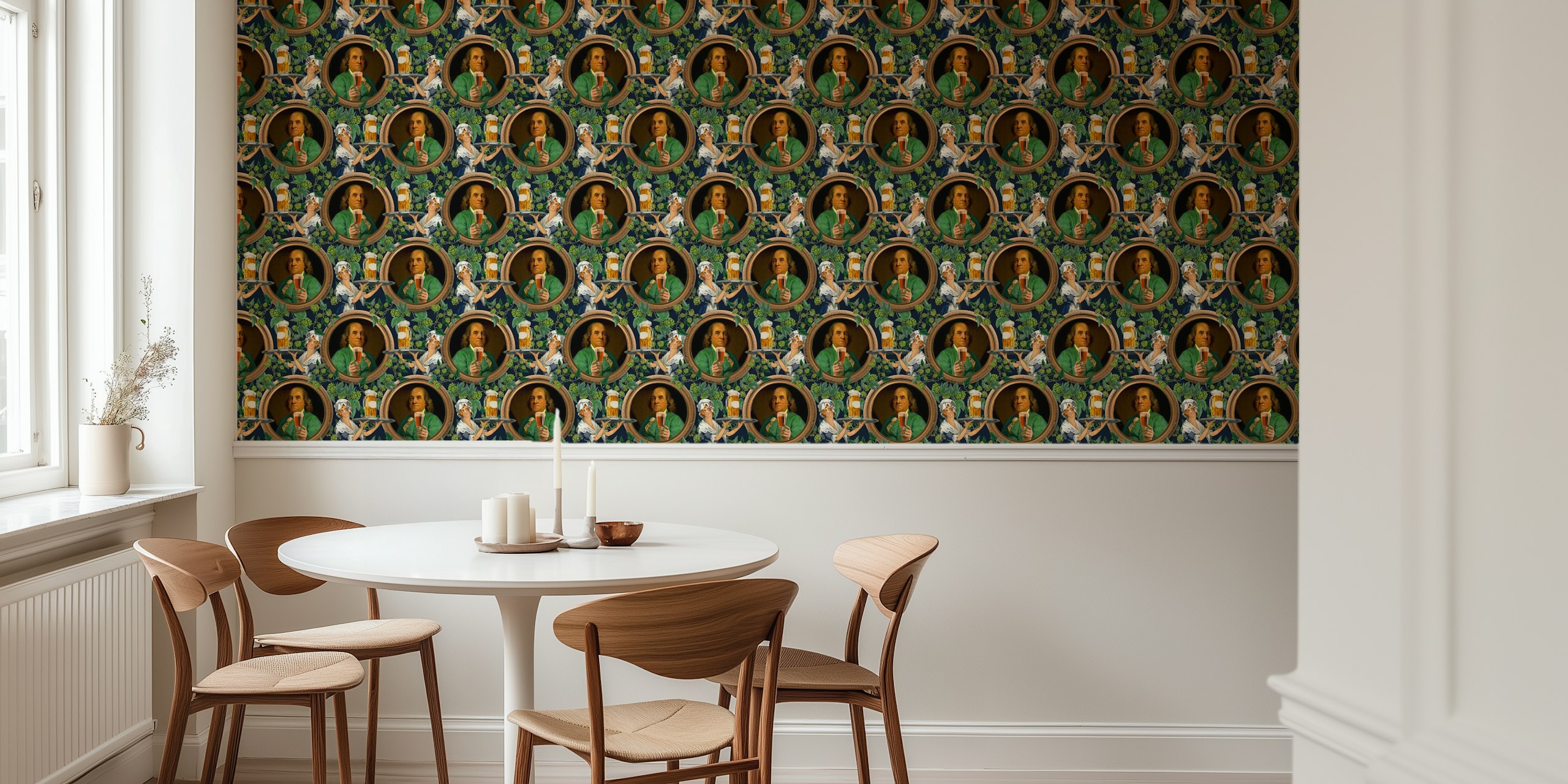 Benjamin Franklin themed wallpaper design