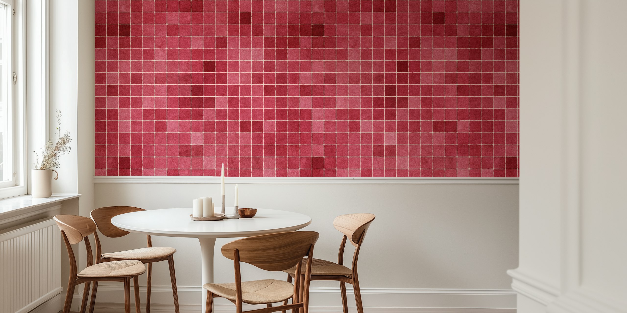 Papier Peint Goji Berry Mosaic Dans Une Pièce