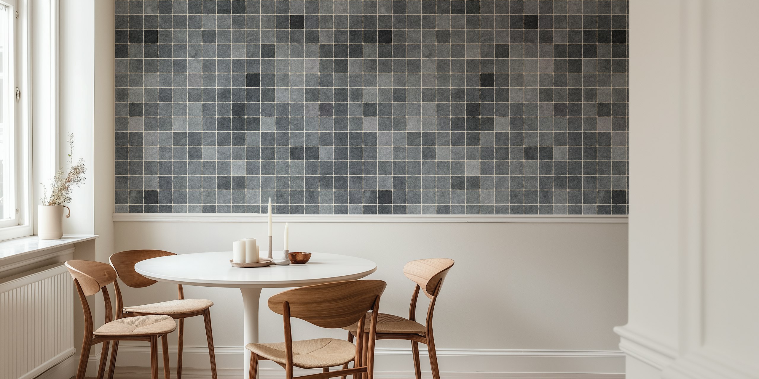 Mosaic - 002 - Slate wallpaper in a room setting