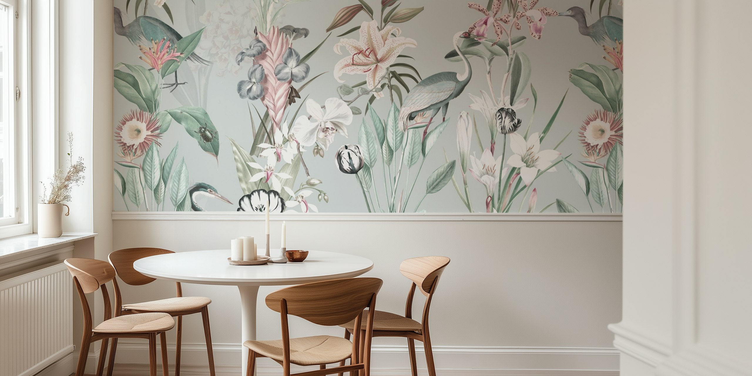 Sweet Dream 01 carta da parati floreale in una stanza