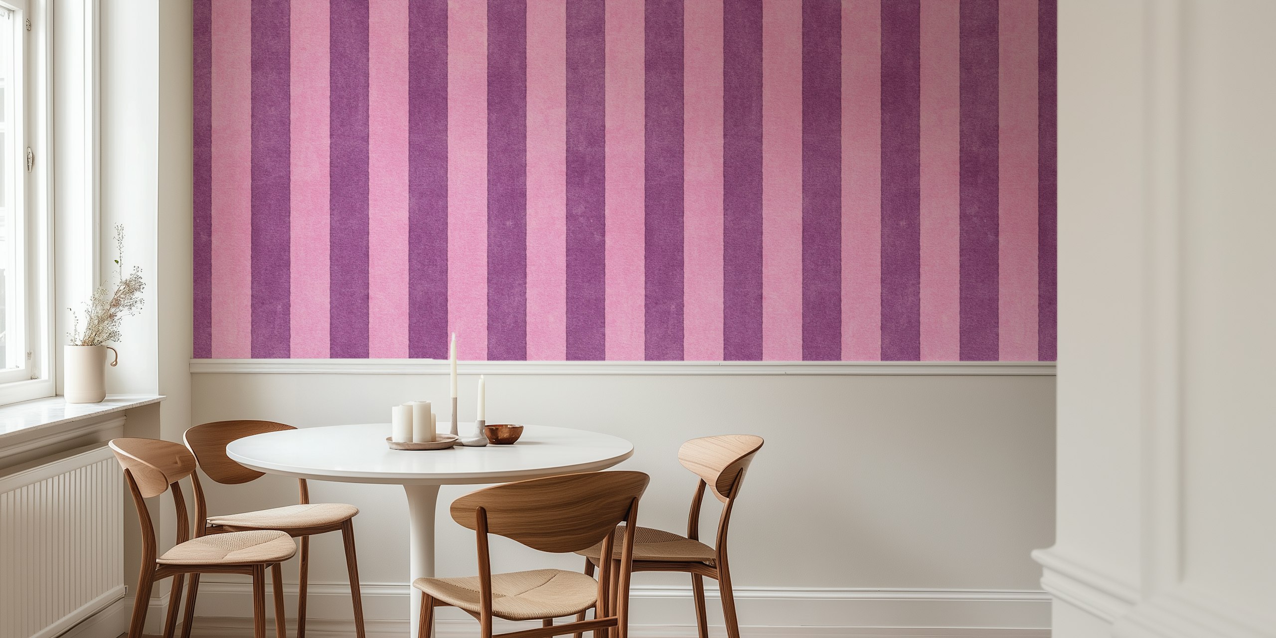Design De Papel De Parede Stripes Roxo