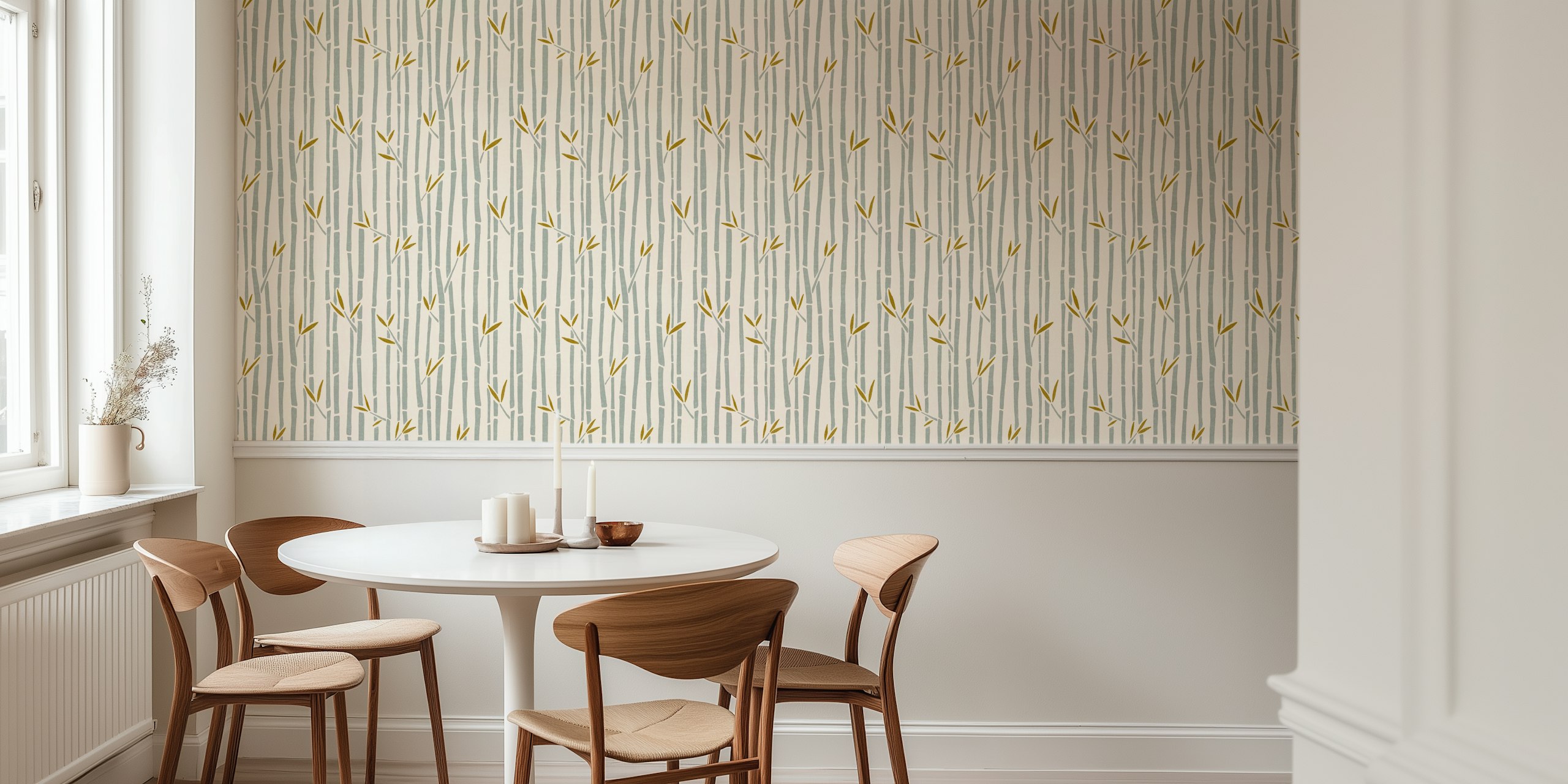 Duff beige wallpaper pattern in a room