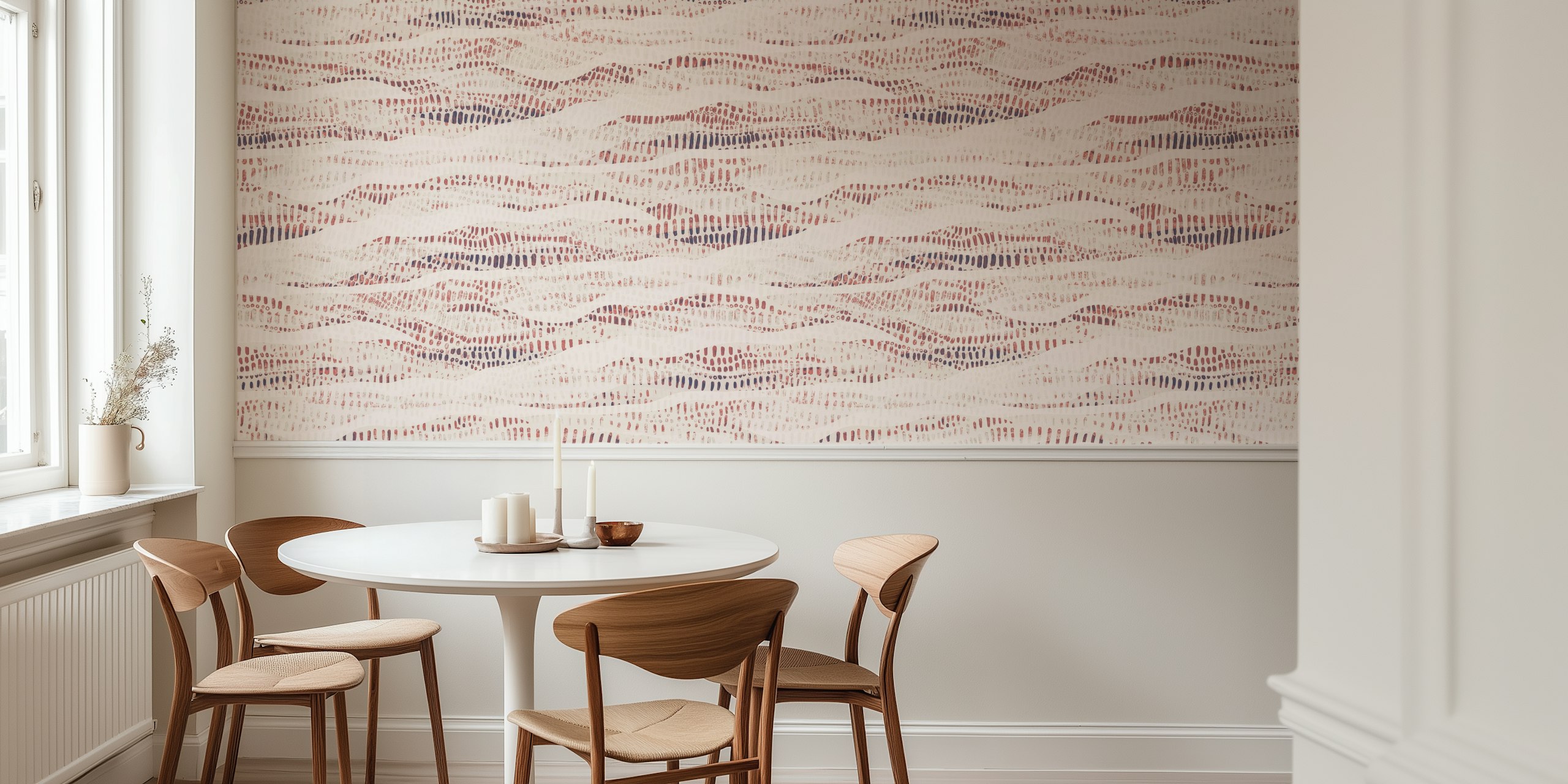 Textured and tonal earth tone tapetti huoneessa