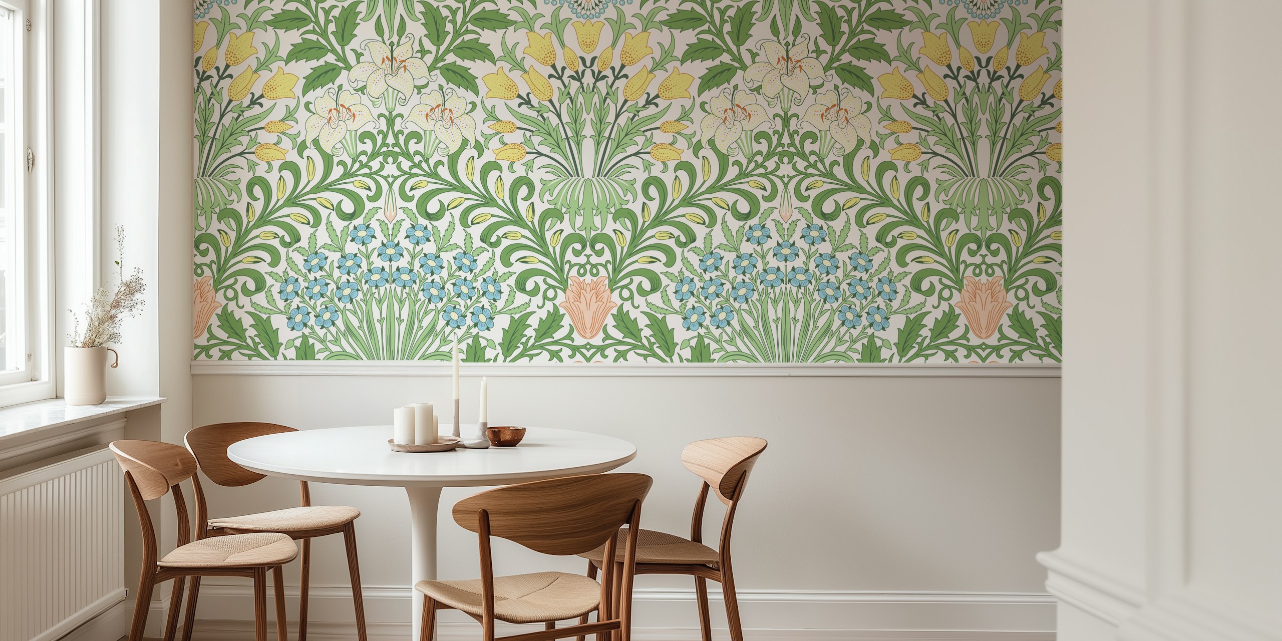 Victorian Garden design wallpaper in a room