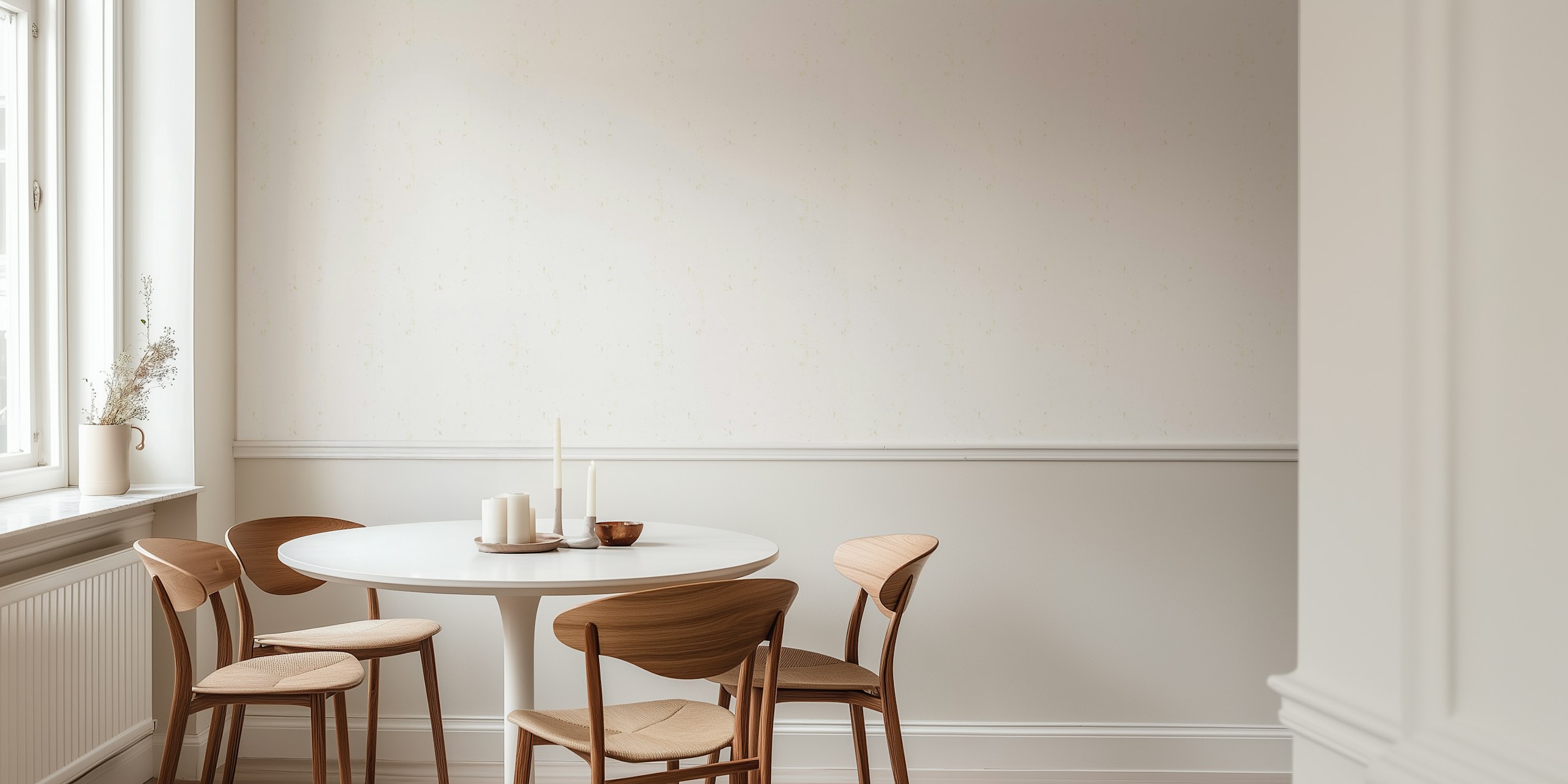 Gold texture on white wallpaper design in una stanza