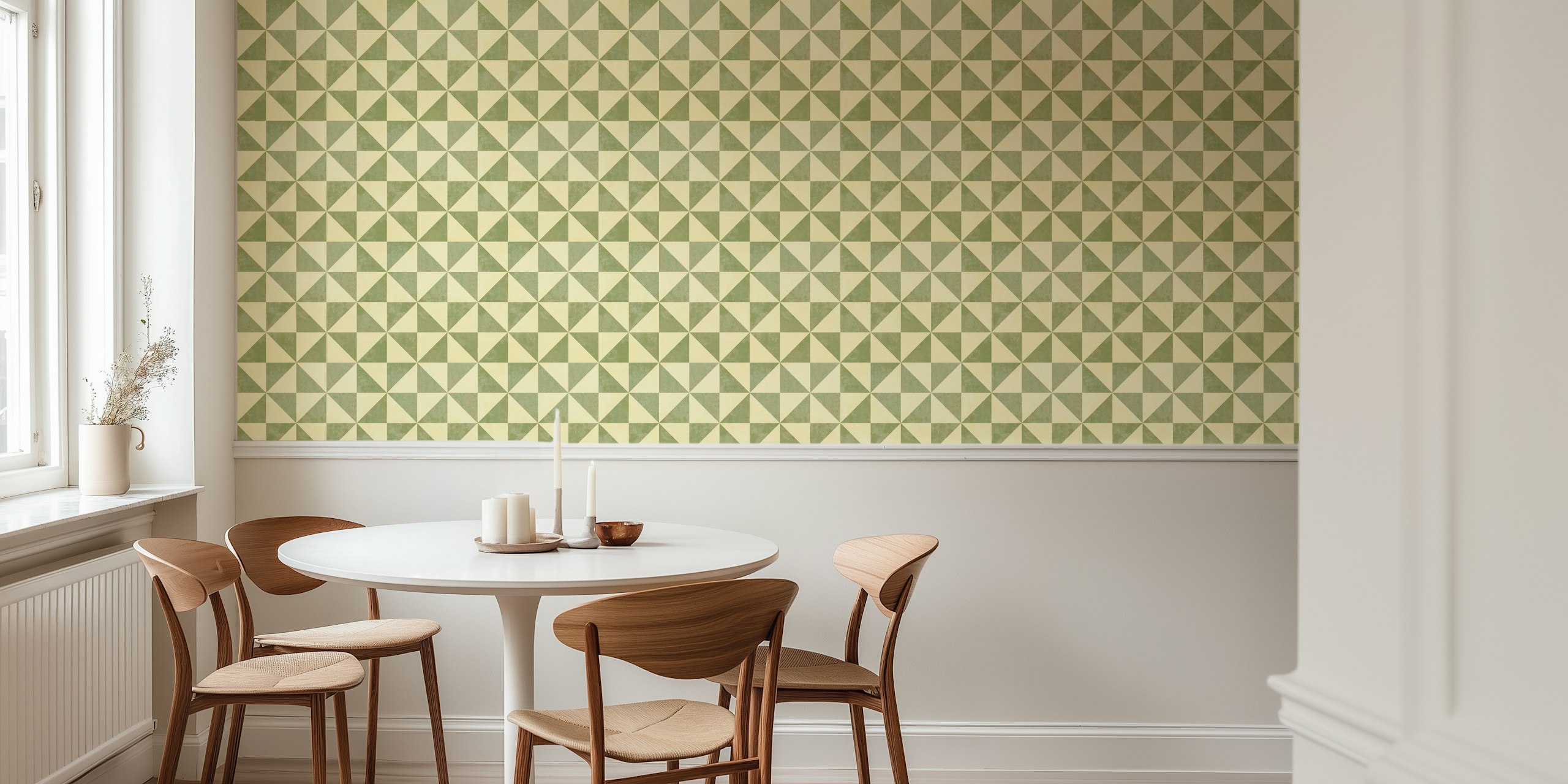 Rustic Geometric Mosaic Tiles huoneessa