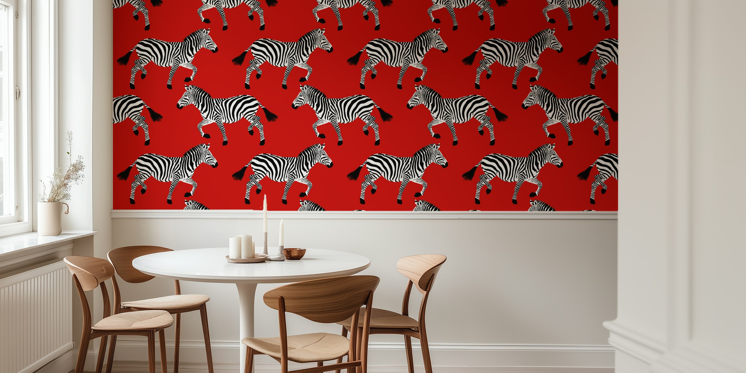 Design tapety Zebra v místnosti