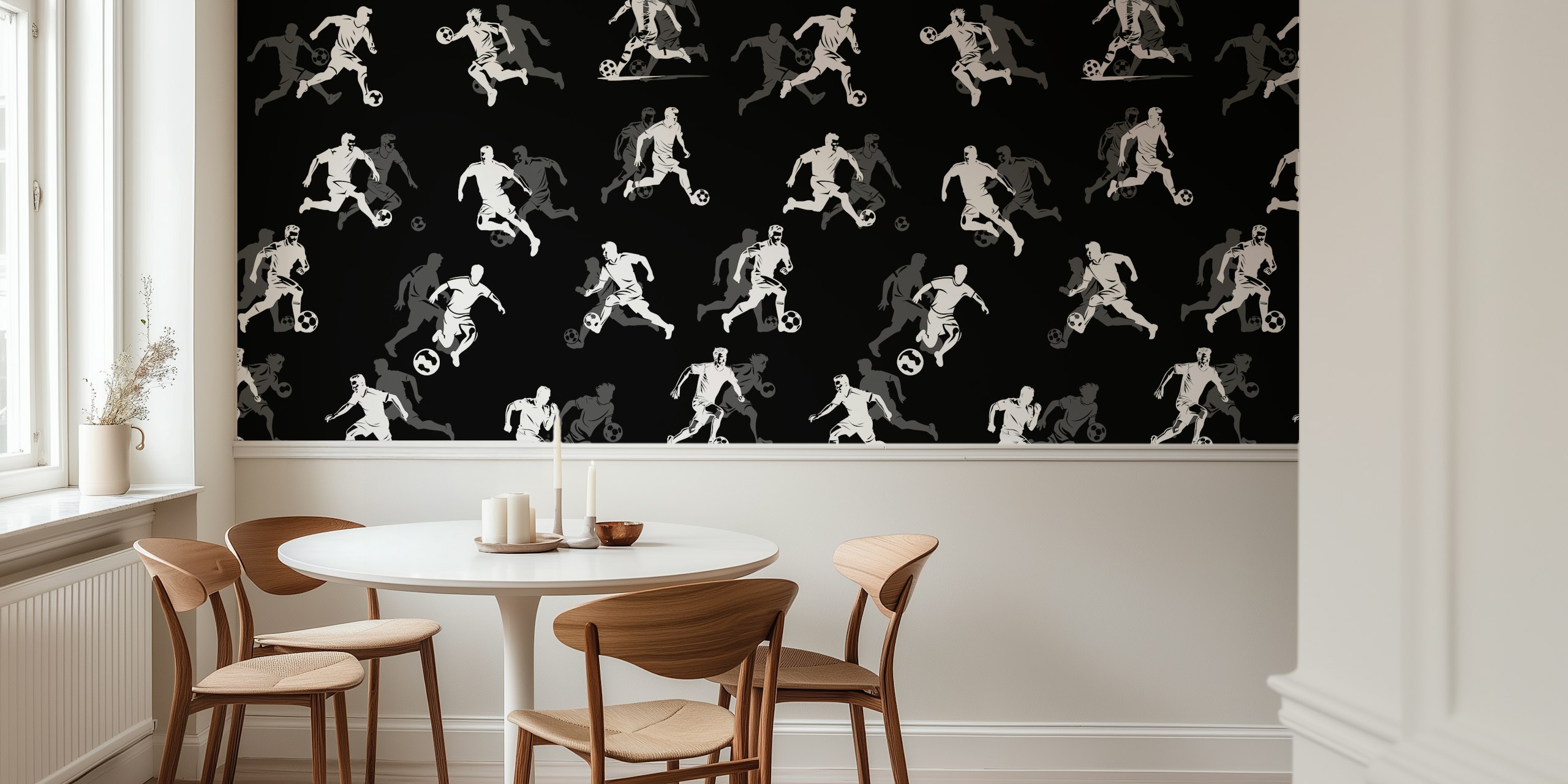 Papel de parede Soccer Players em um quarto