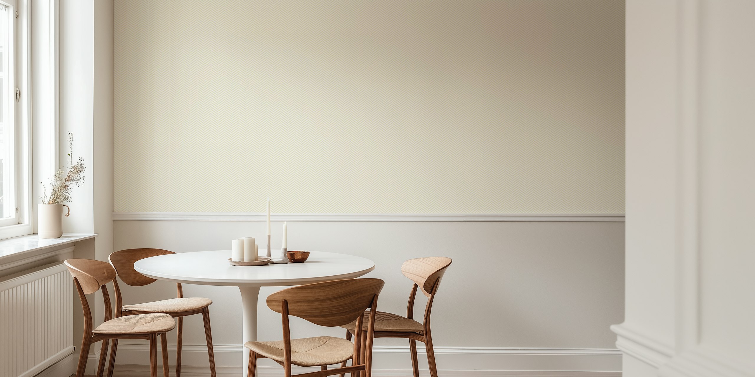 Modern Gold Herringbone tapet i et rom