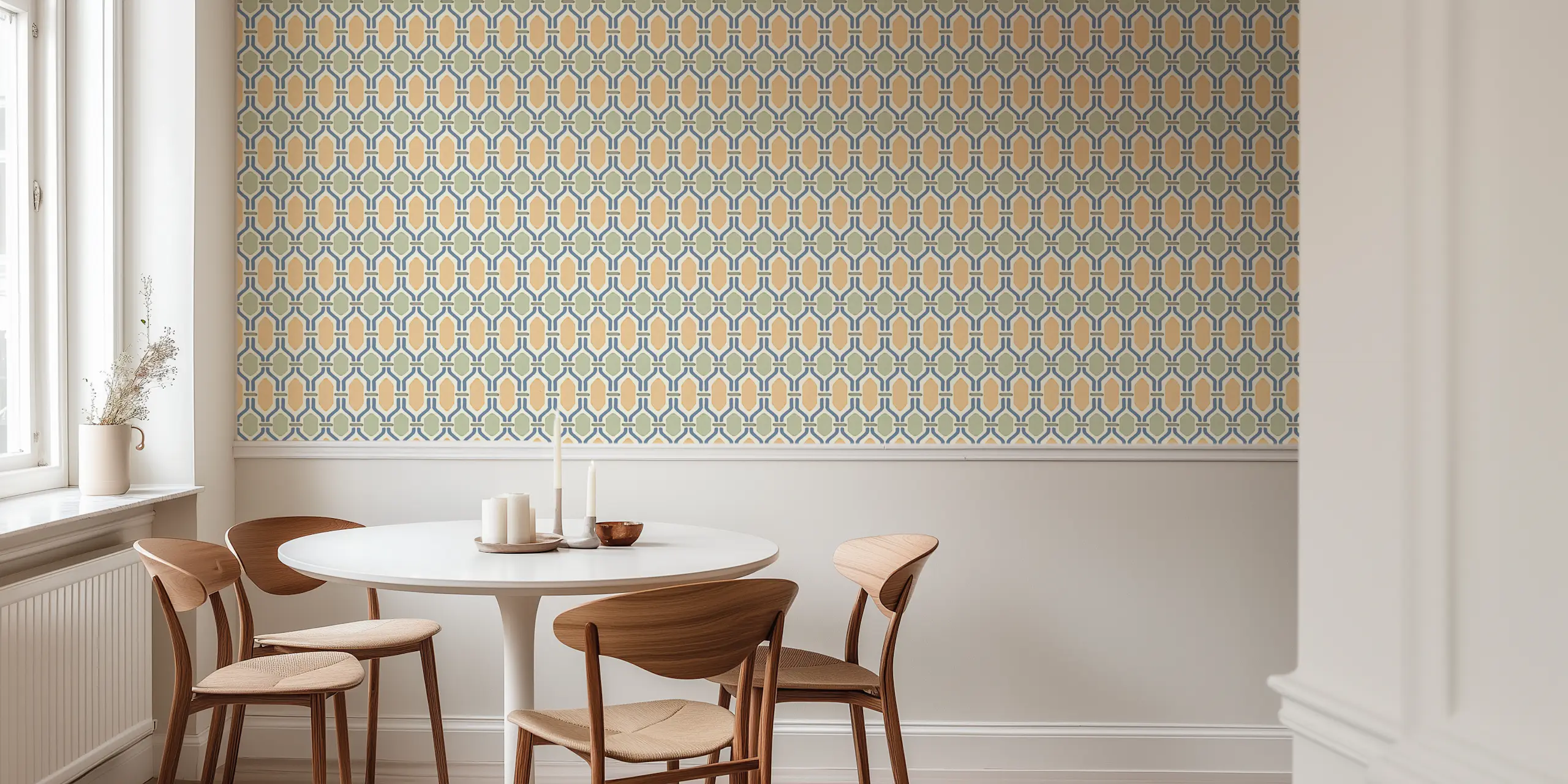 Art Deco Trellis Wallpaper - Happywall