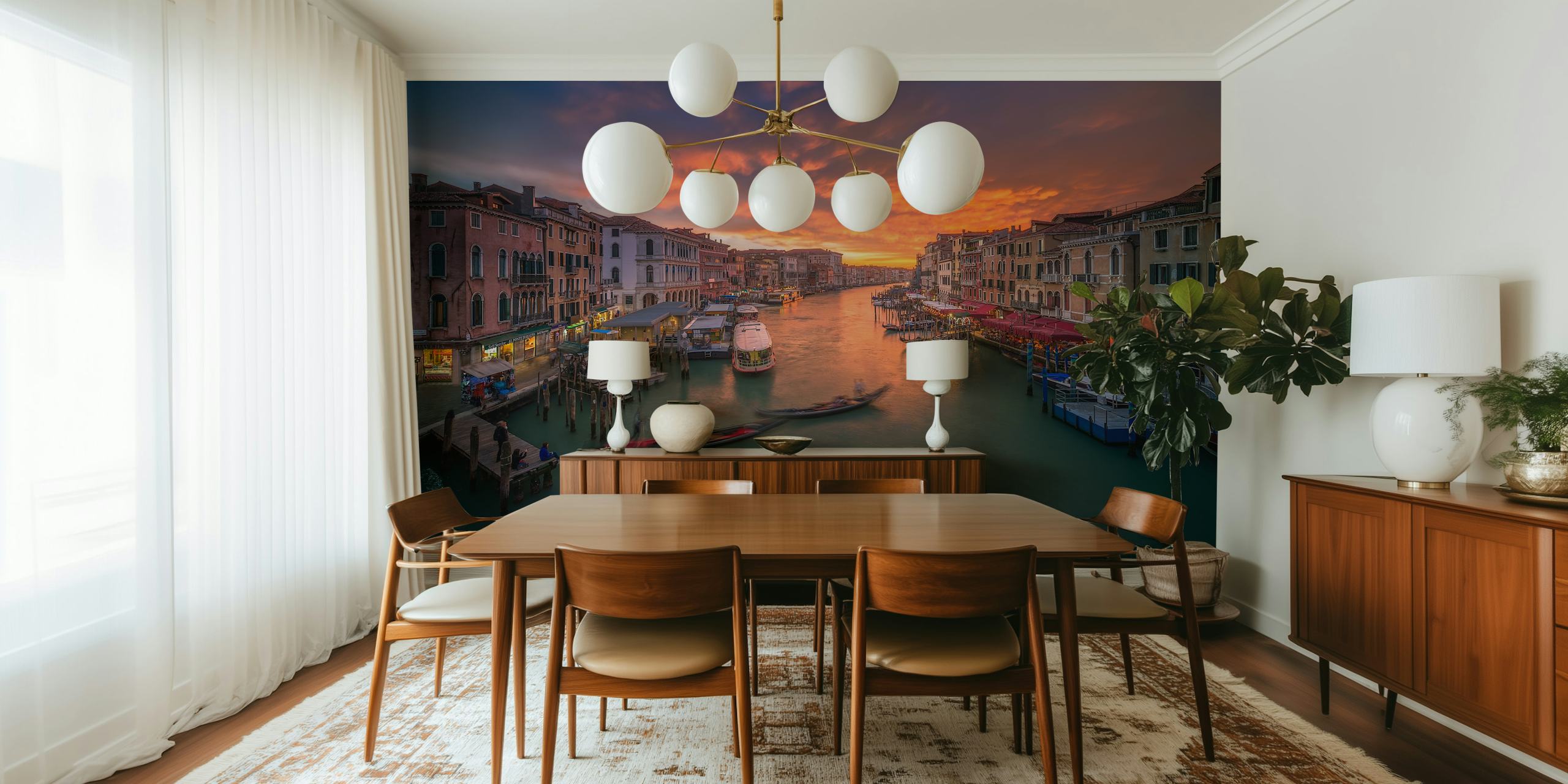 Grand Canal ved solnedgang tapet i et rom