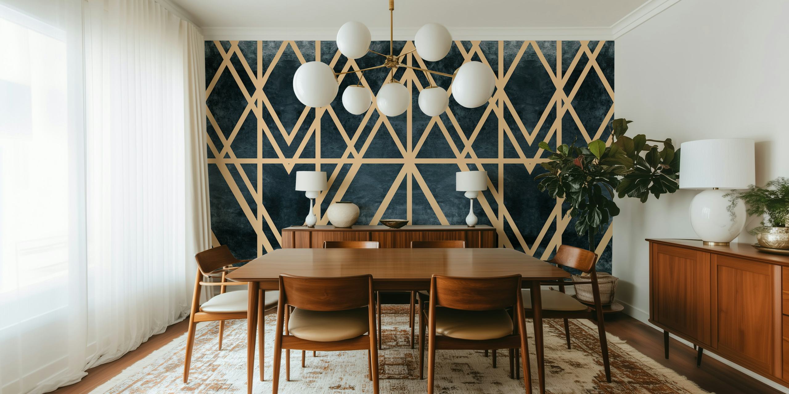 Art Deco Gold Touch tapet i et rom