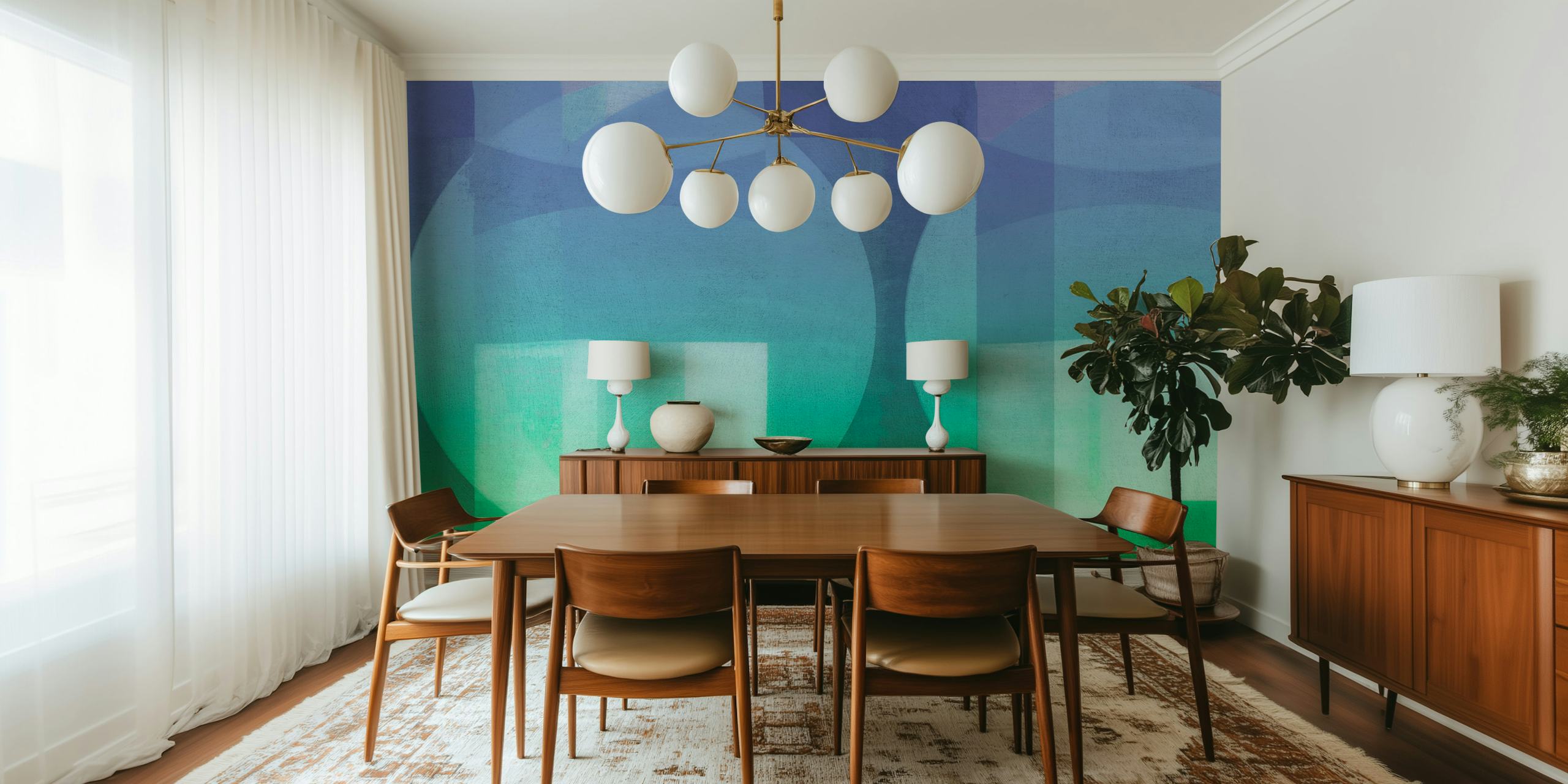 Ethereal Geometry wallpaper dans une pièce