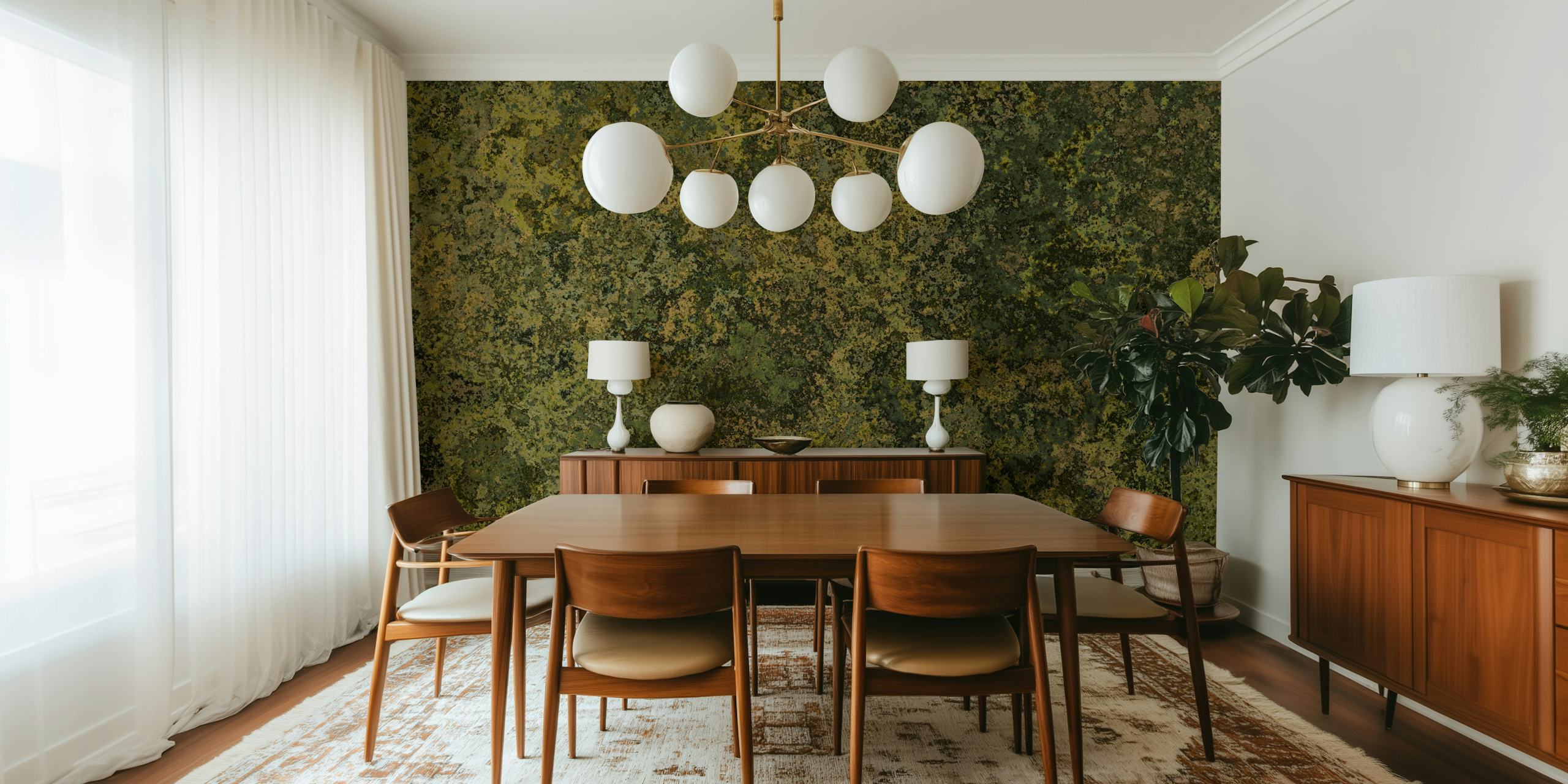 Rough And Tough Brown Green wallpaper in room