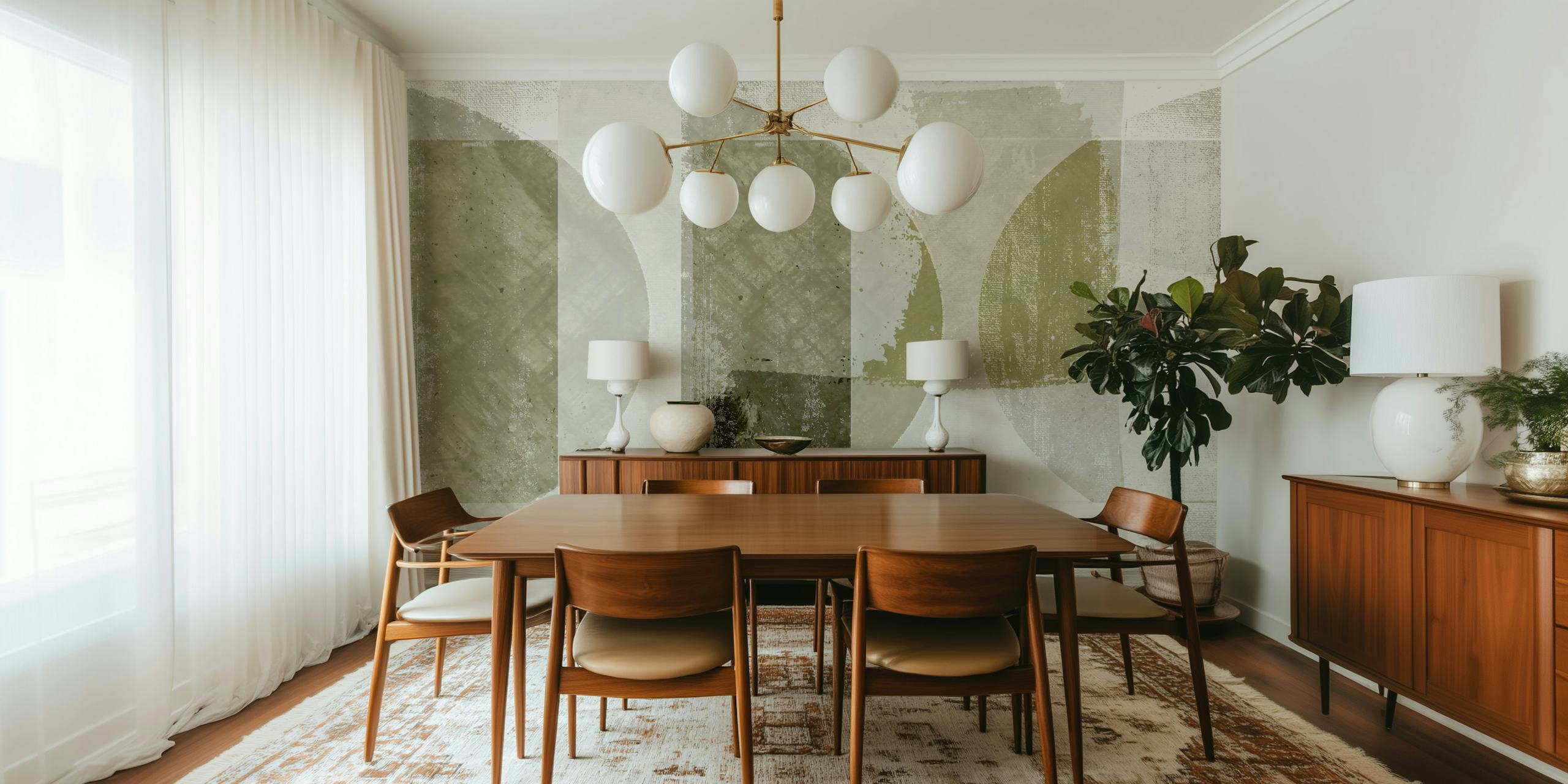 Abstract Geometric Chic tapetdesign