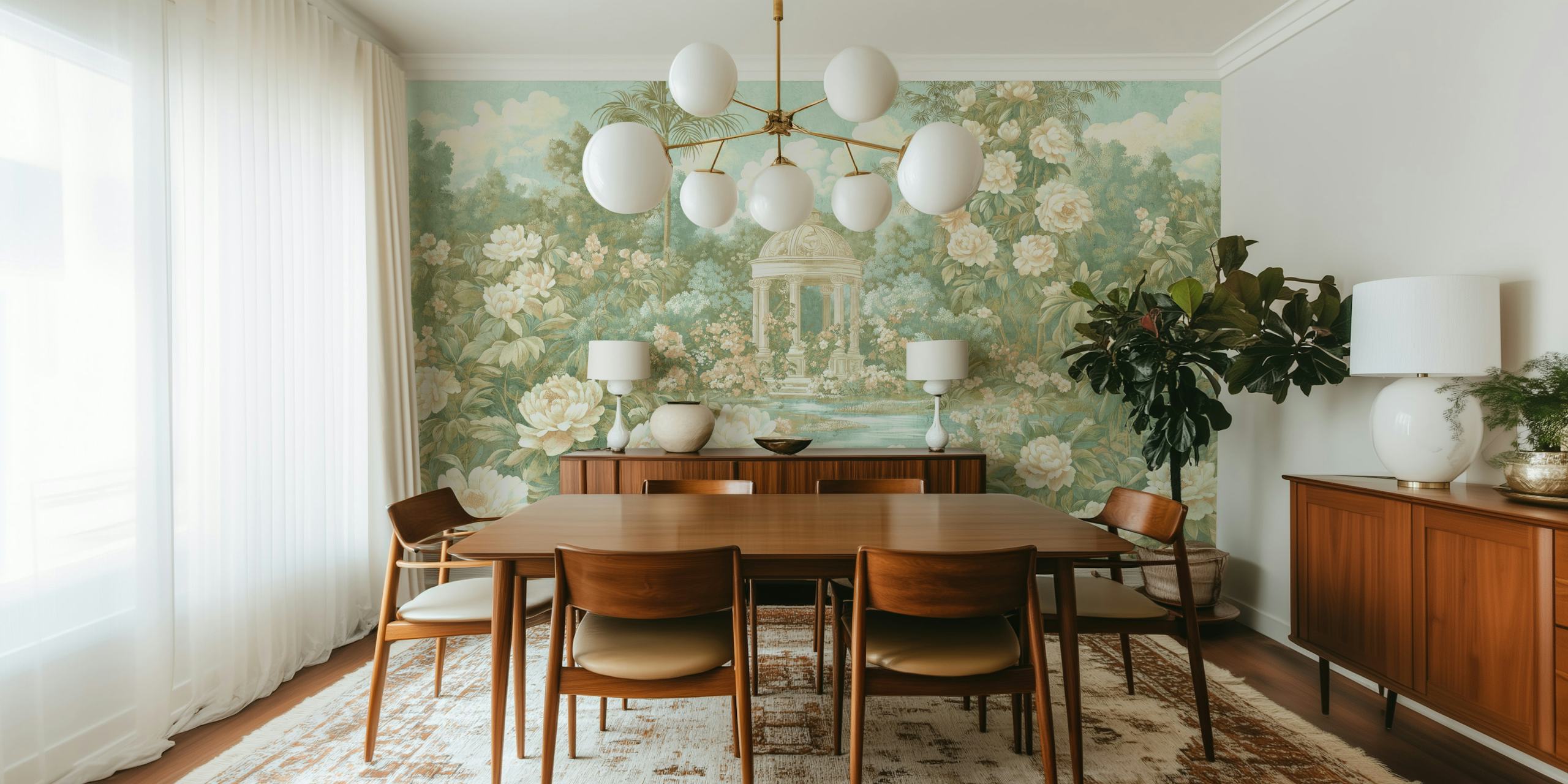 Gazebo Dream Painting wallpaper in a room