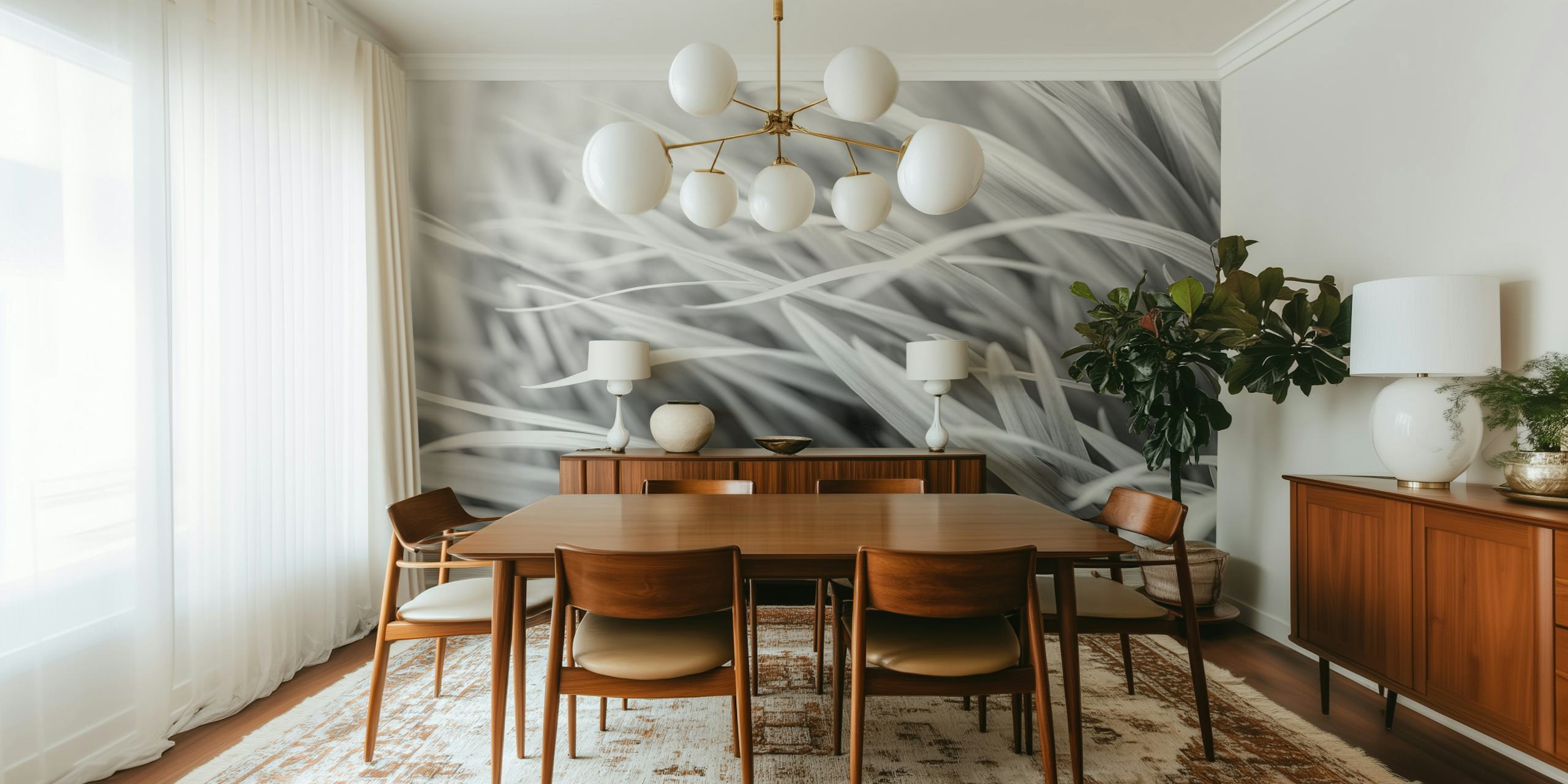 Elegant Grass Dance wallpaper in a room setting