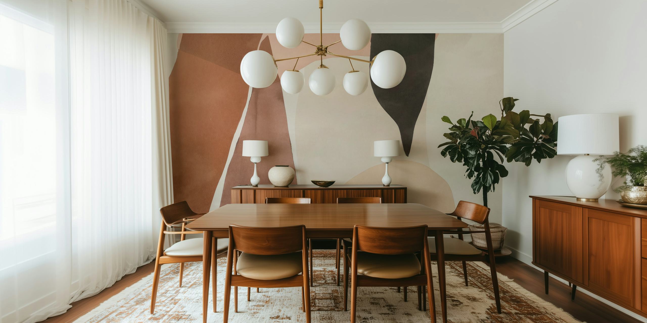 Ταπετσαρία Trendy Soft Color Palette σε ένα δωμάτιο