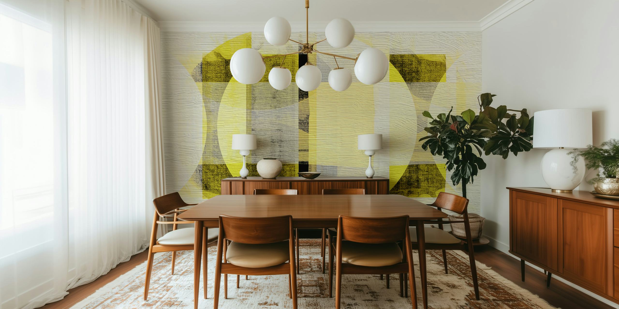 Tapeta Bauhaus Sunrise σε έναν μοντέρνο χώρο