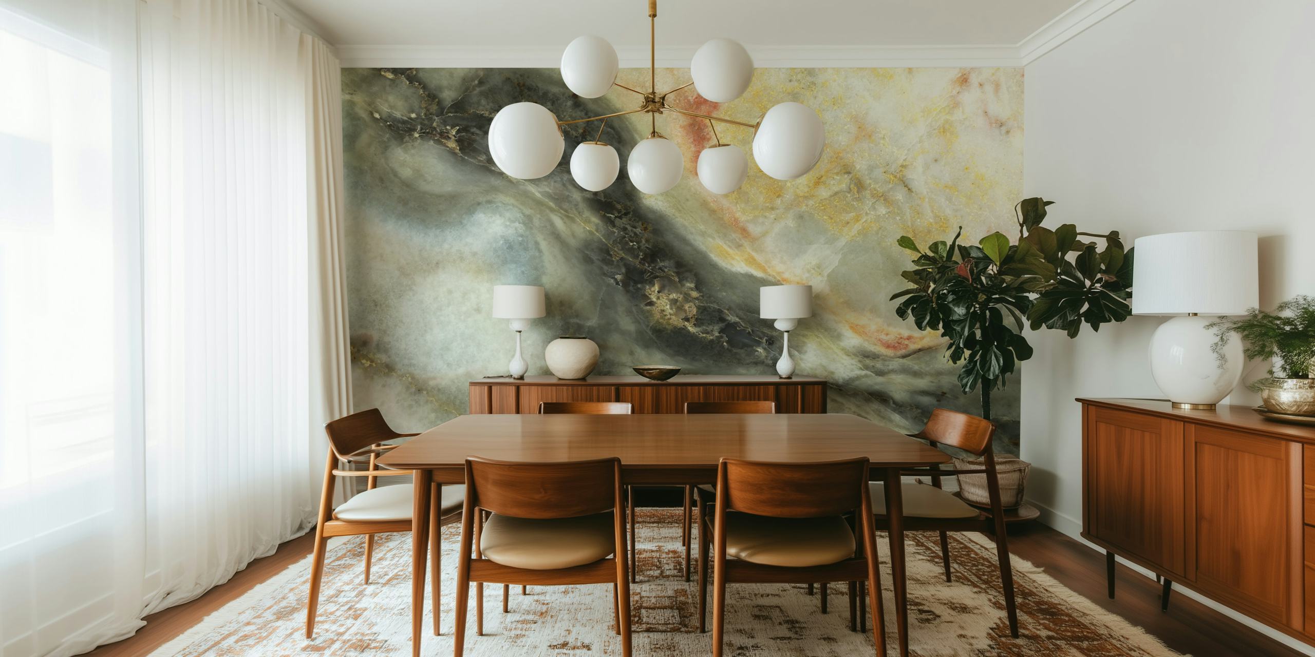 Marble Texture tapeta s zlatnim akcentima