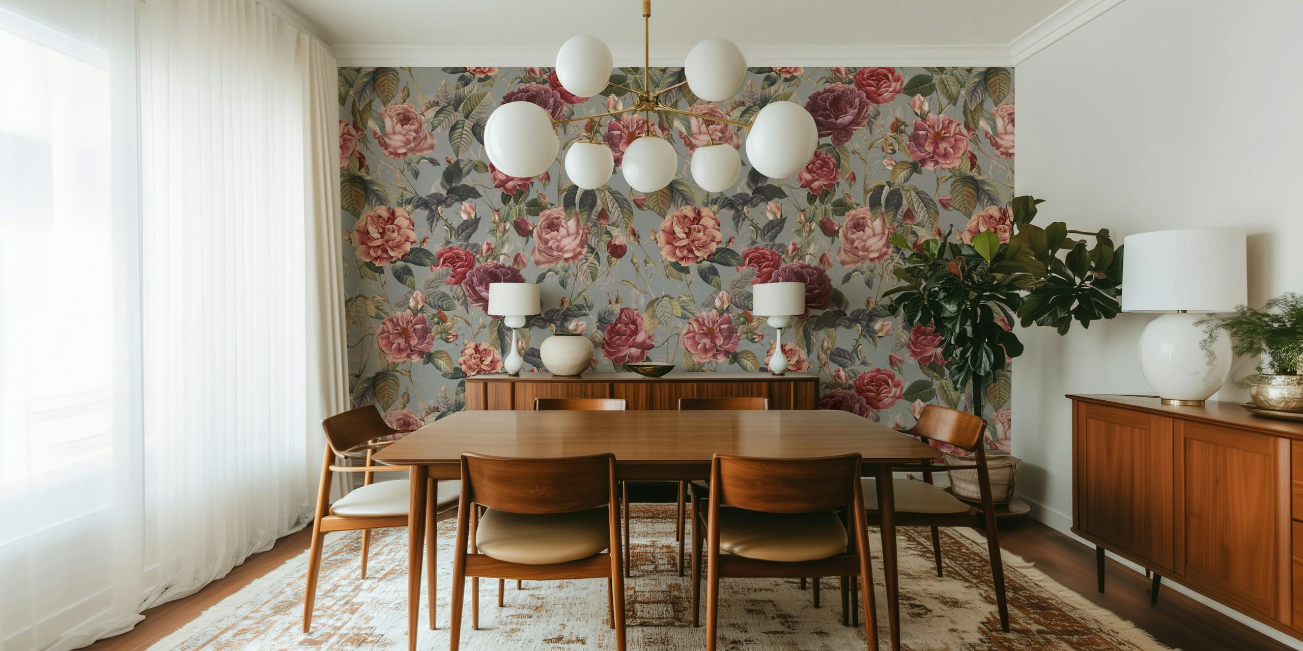 Rose Garden XI - II floral wallpaper design