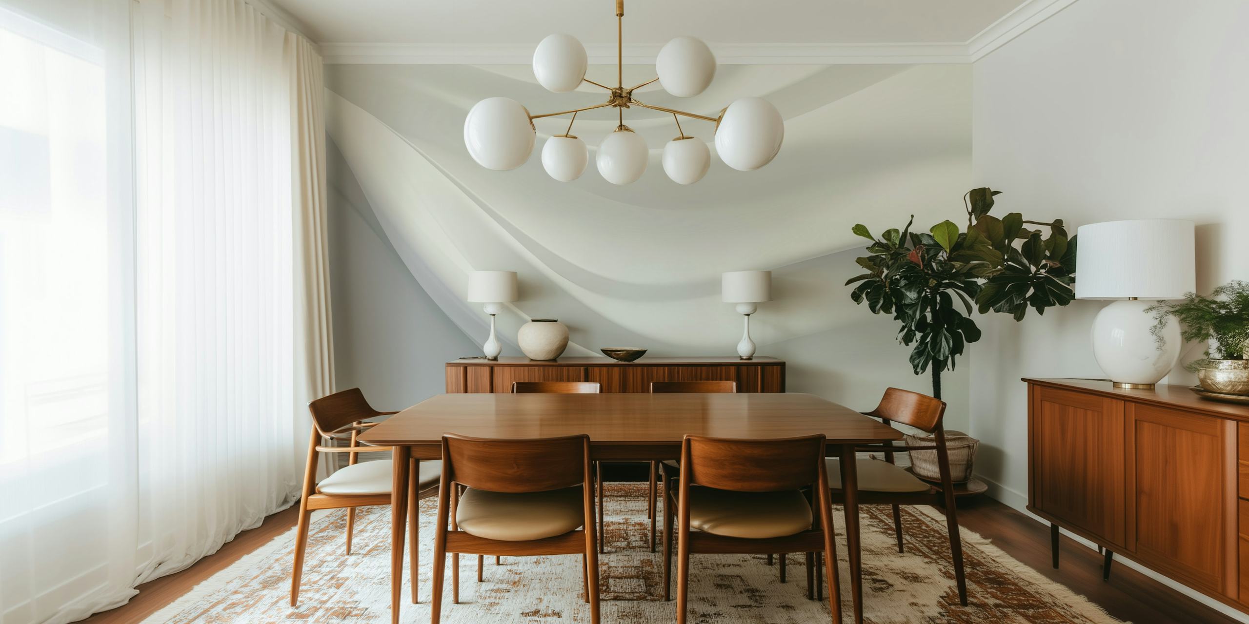 Elegante weiße Satin-Tapete mit glatter Textur für modernes Innendesign