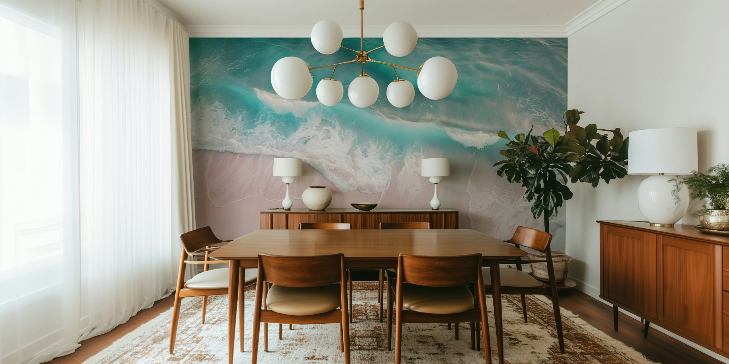 Tranquil Sea Breeze tapet med mjuka vågor