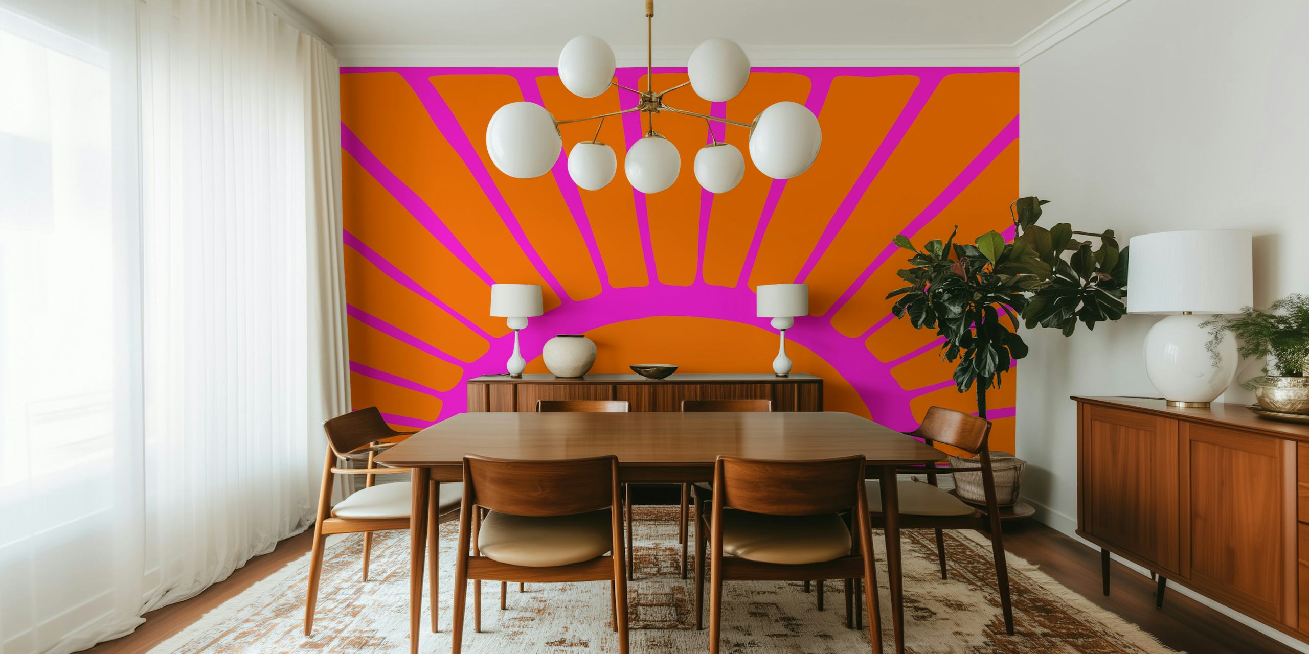 Seventies Sunshine wallpaper in a room