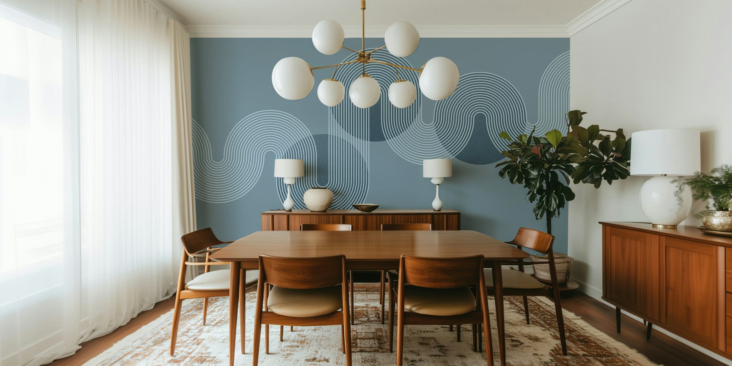 Curvy Line Chic tapet vist i et rum