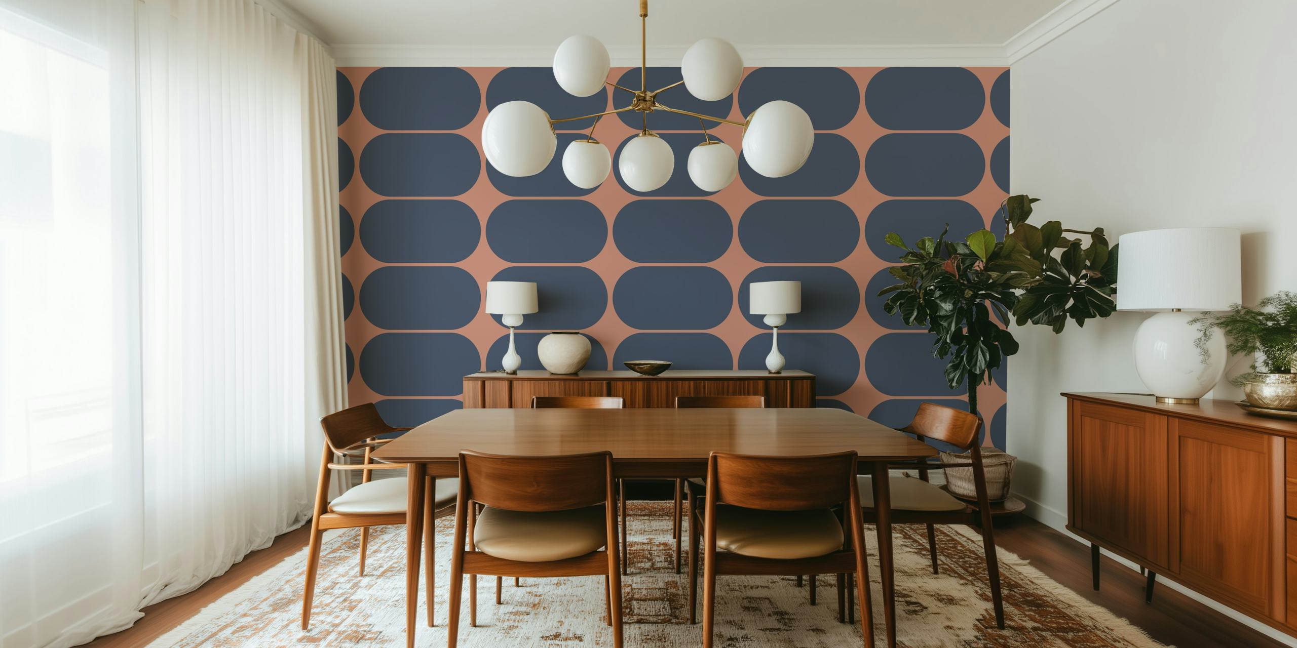 Papier peint Geo Oval Elegance dans une pièce