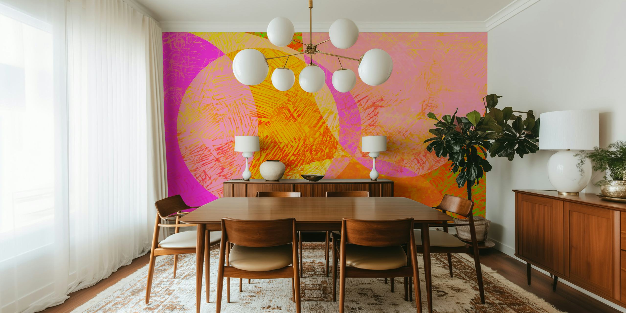Tapeta Vibrant Hues Canvas u sobi