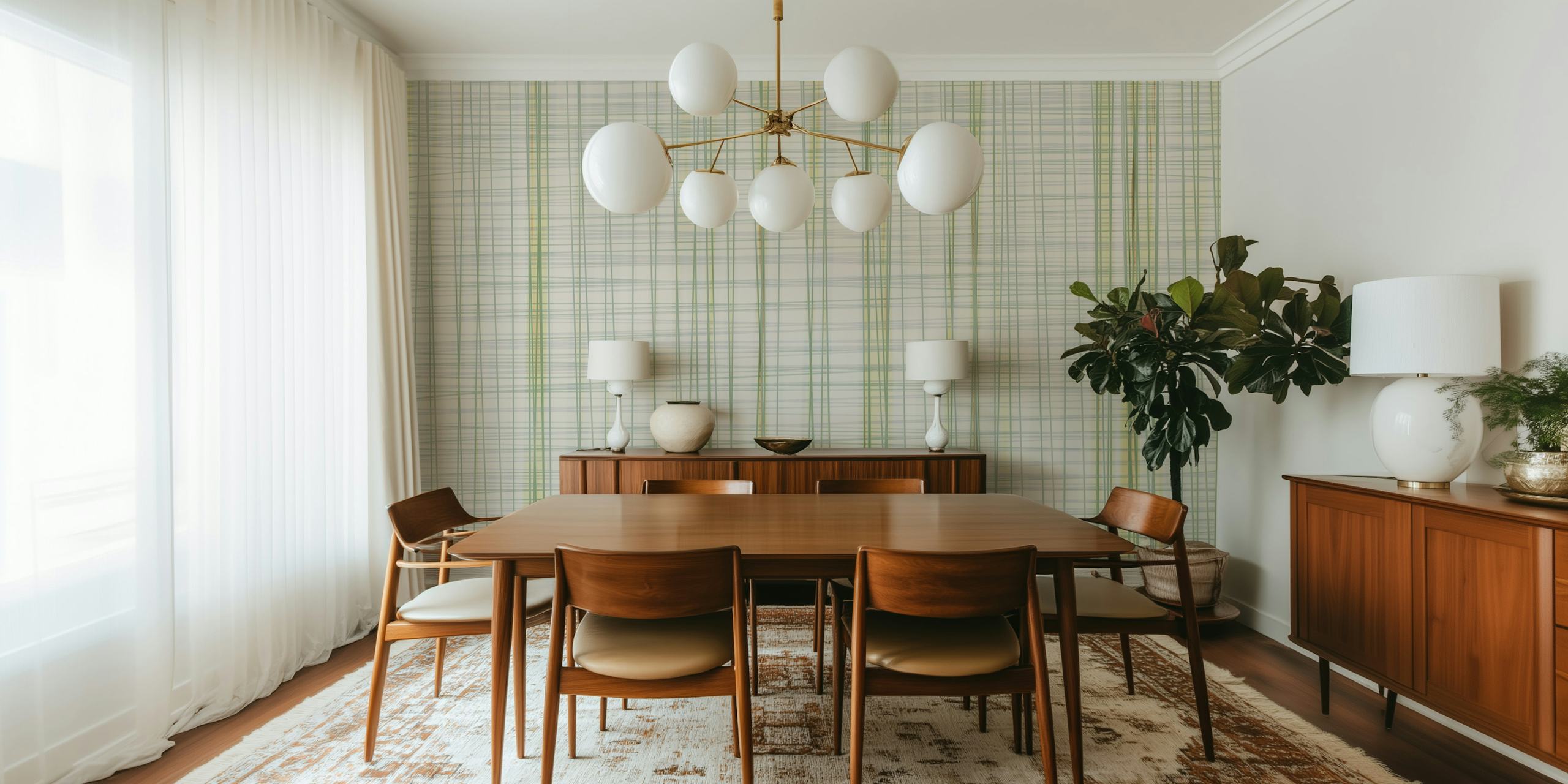 Modern Lines Chic wallpaper design in interior