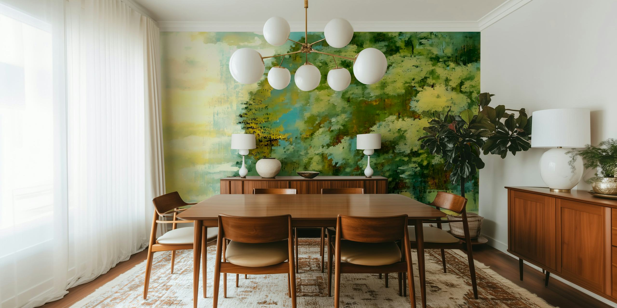 Forest Wabi Sabi tapet i ett rum