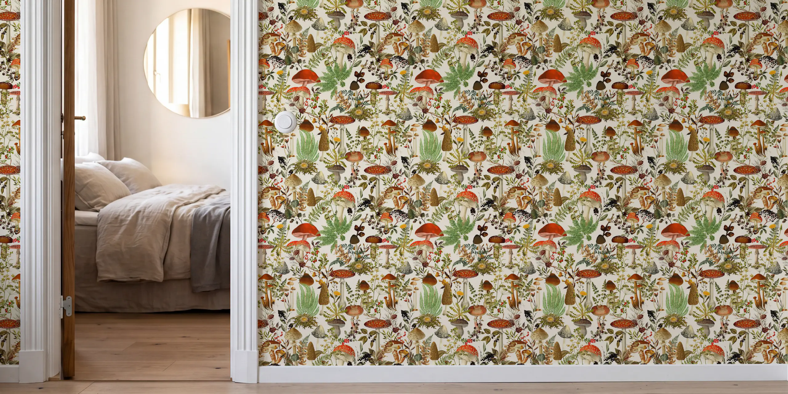 Vintage Mysterious Mushroom Forest Wallpaper - Buy Online