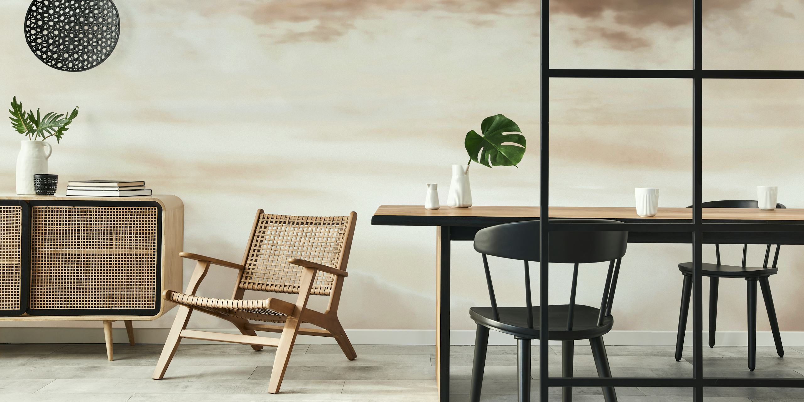 Misty Horizon wallpaper in a room