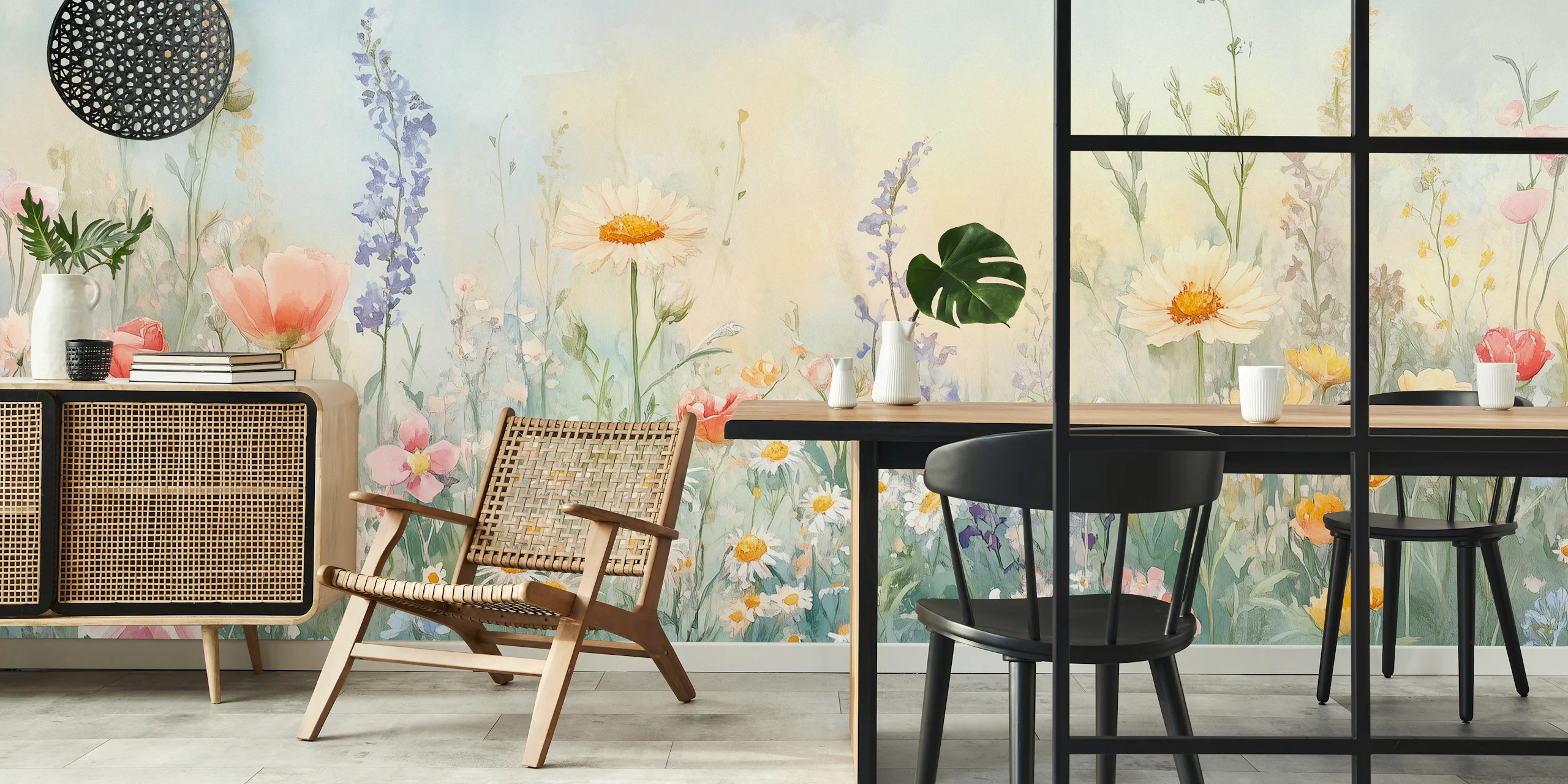 Wildflower Meadow Dream Wallpaper - Happywall.com
