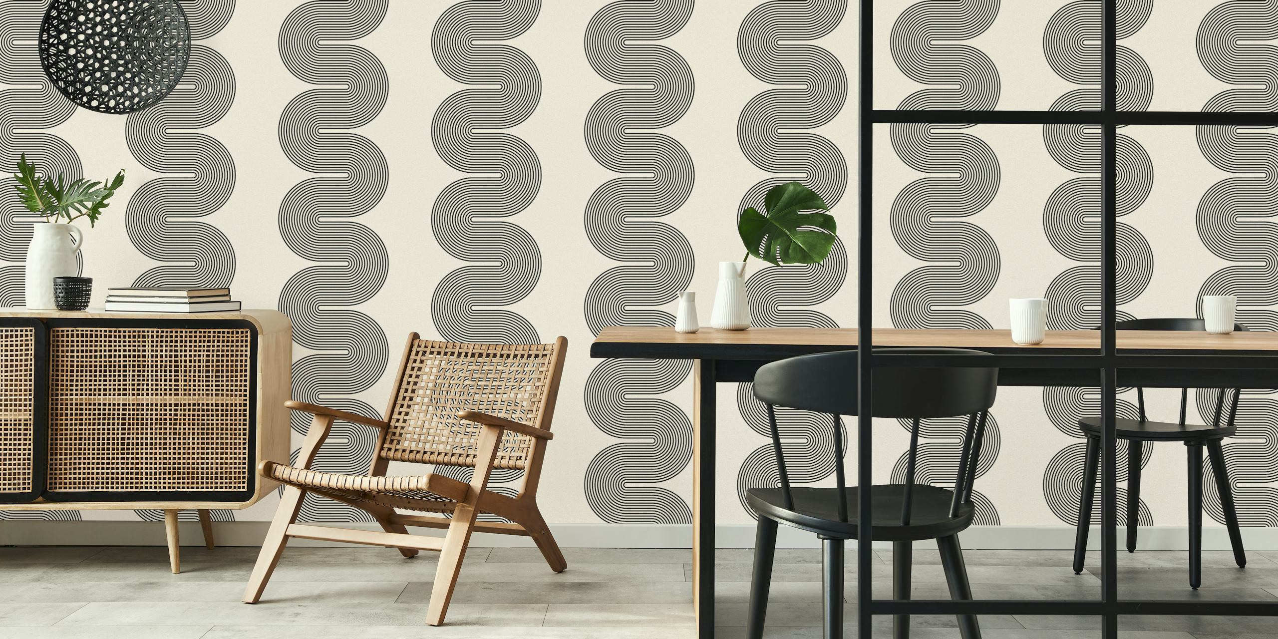 Curvy Line Elegance tapet i ett rum