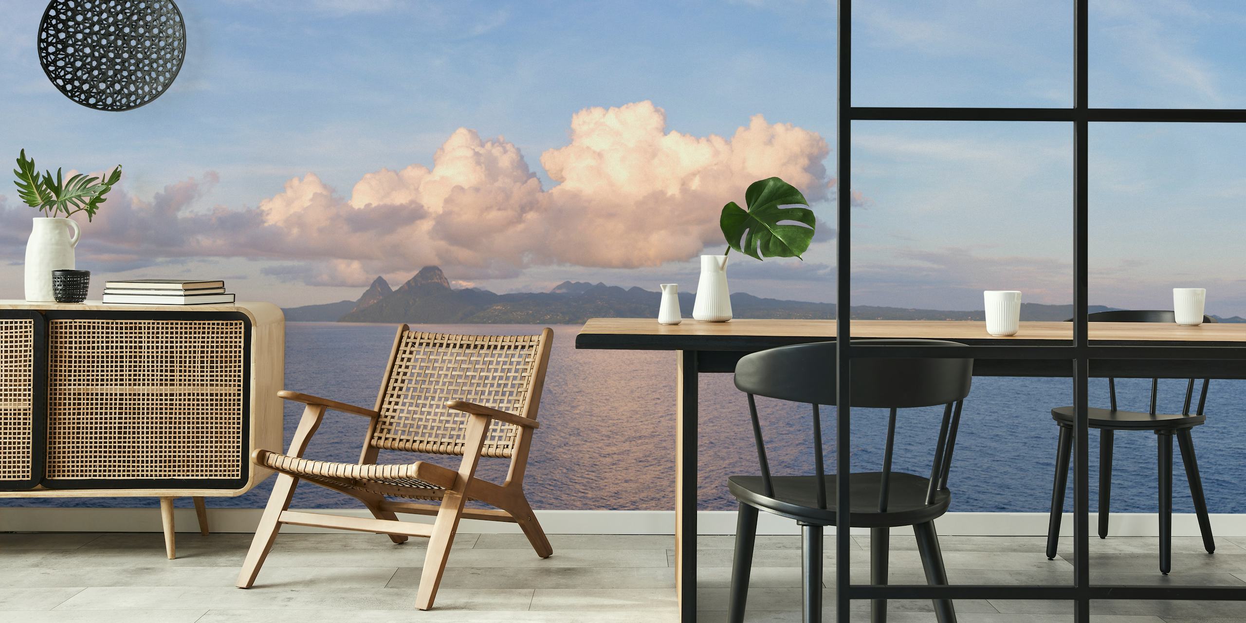 The Pitons Tapete im Wohnzimmer