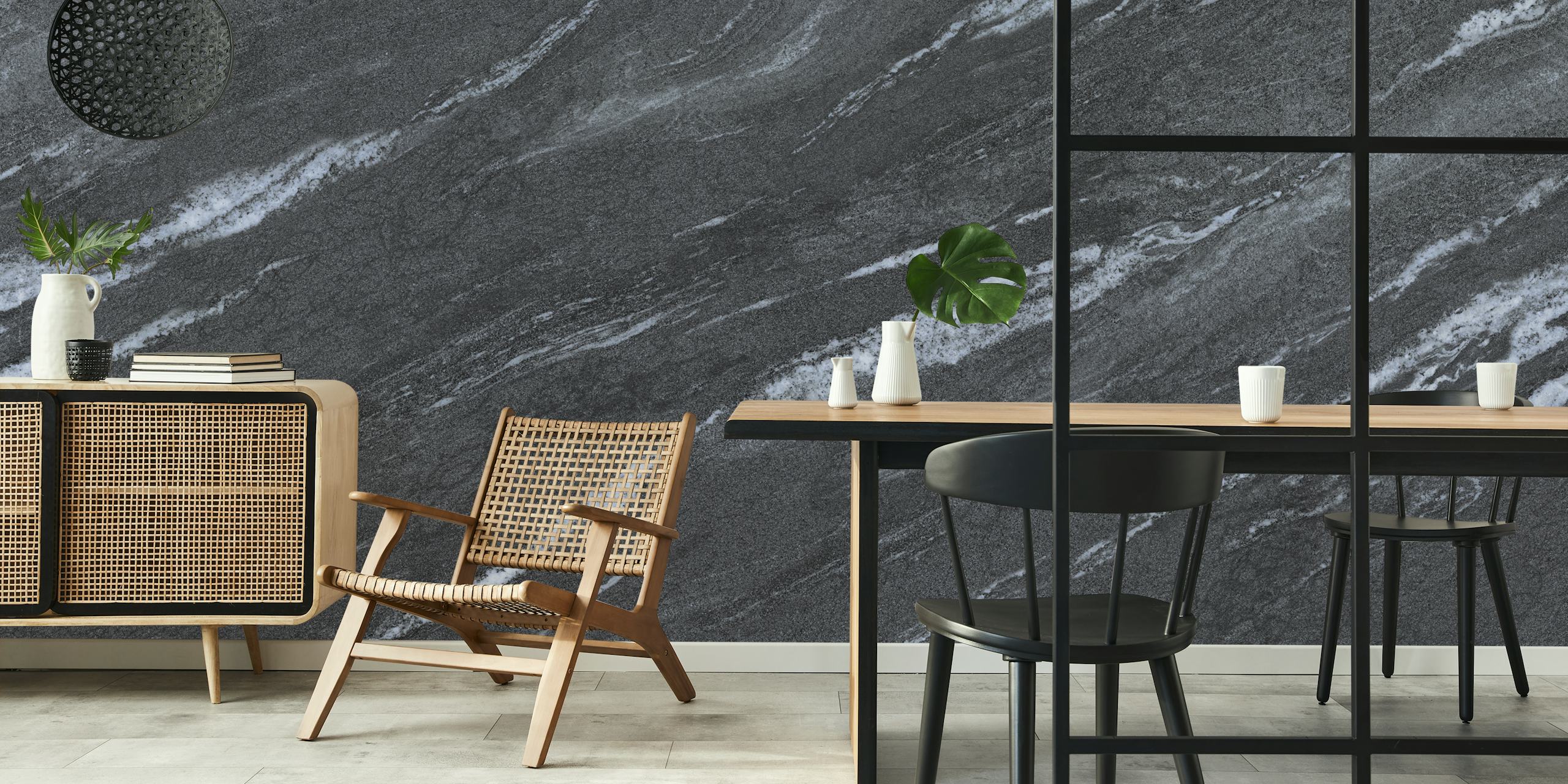 Carta da parati Marble tile design in una stanza