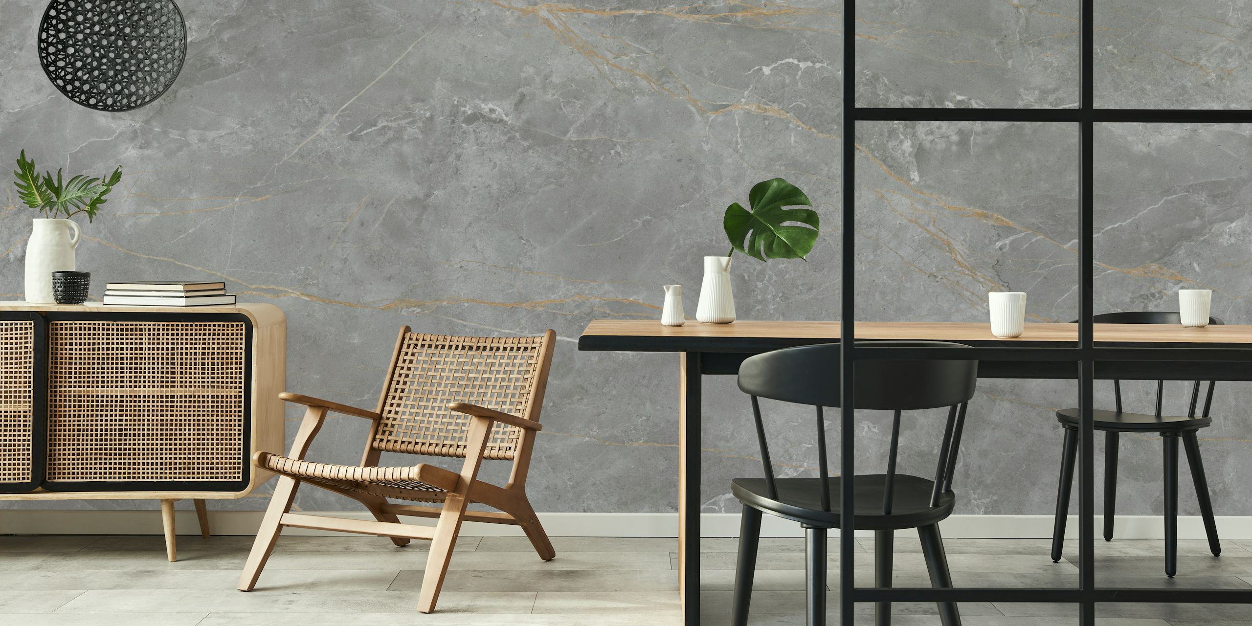 Papier peint Armani Bronze Marble texture dans une pièce