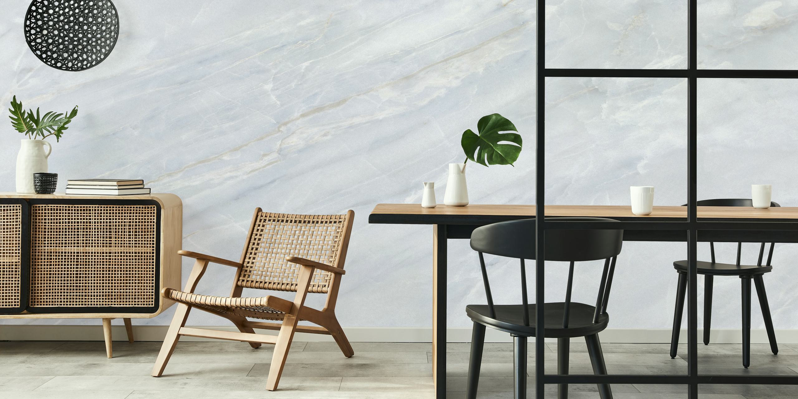 Smooth Marble Ocean wallpaper in a room