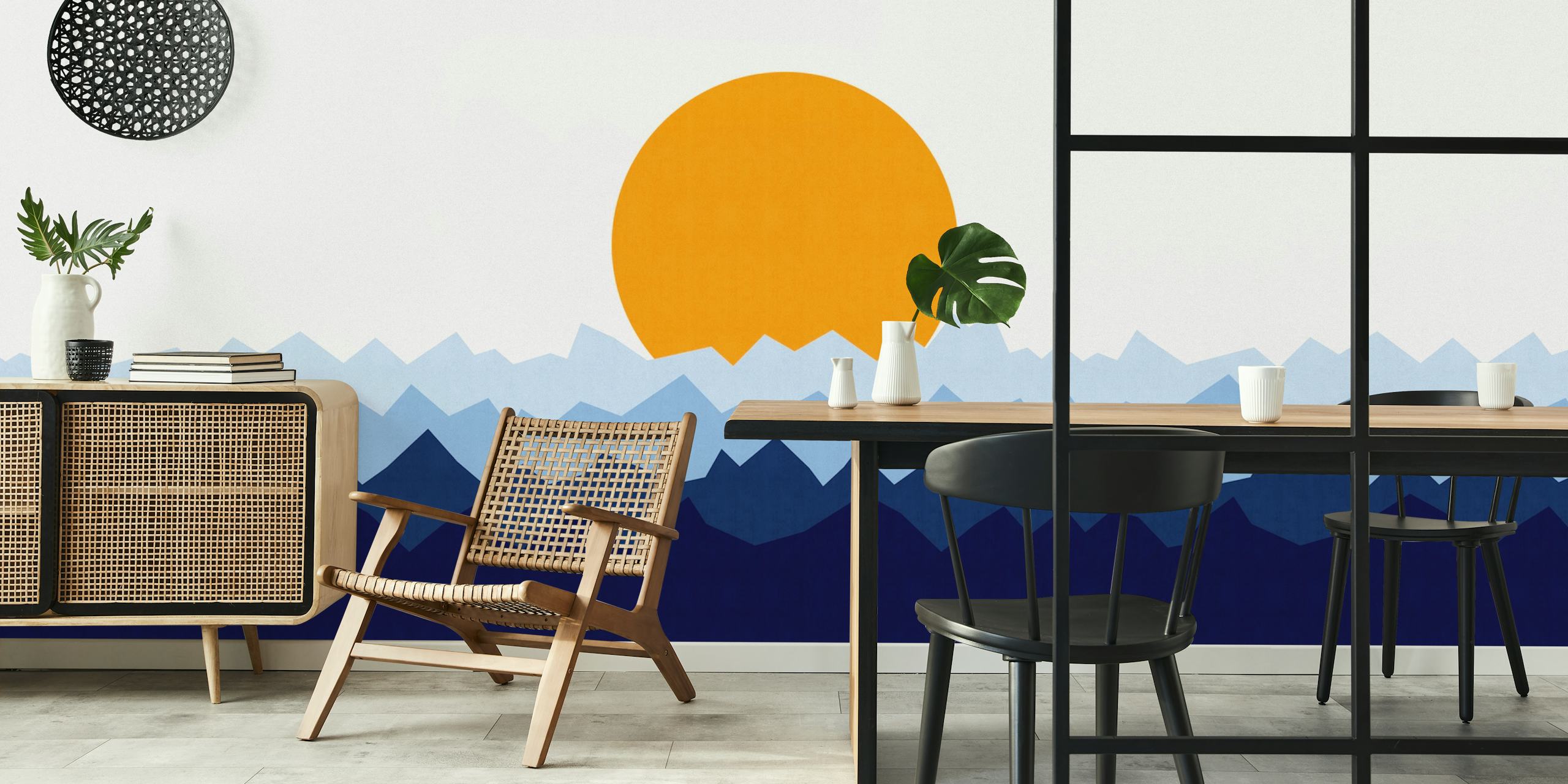 Sunset at the beach wallpaper in a room